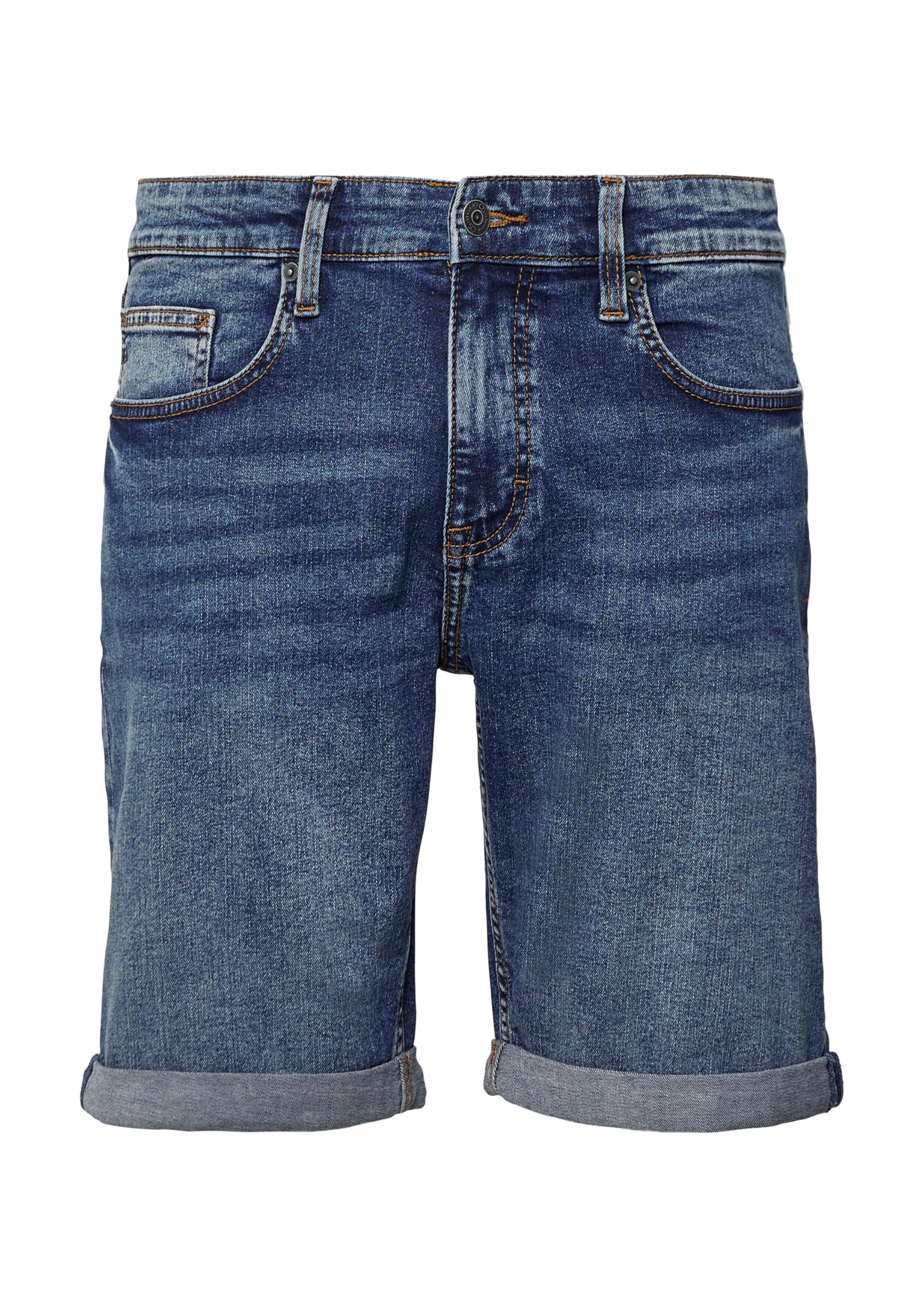 QS John Jeans-Shorts Mid Rise Gr.33 Regular Fit blau
