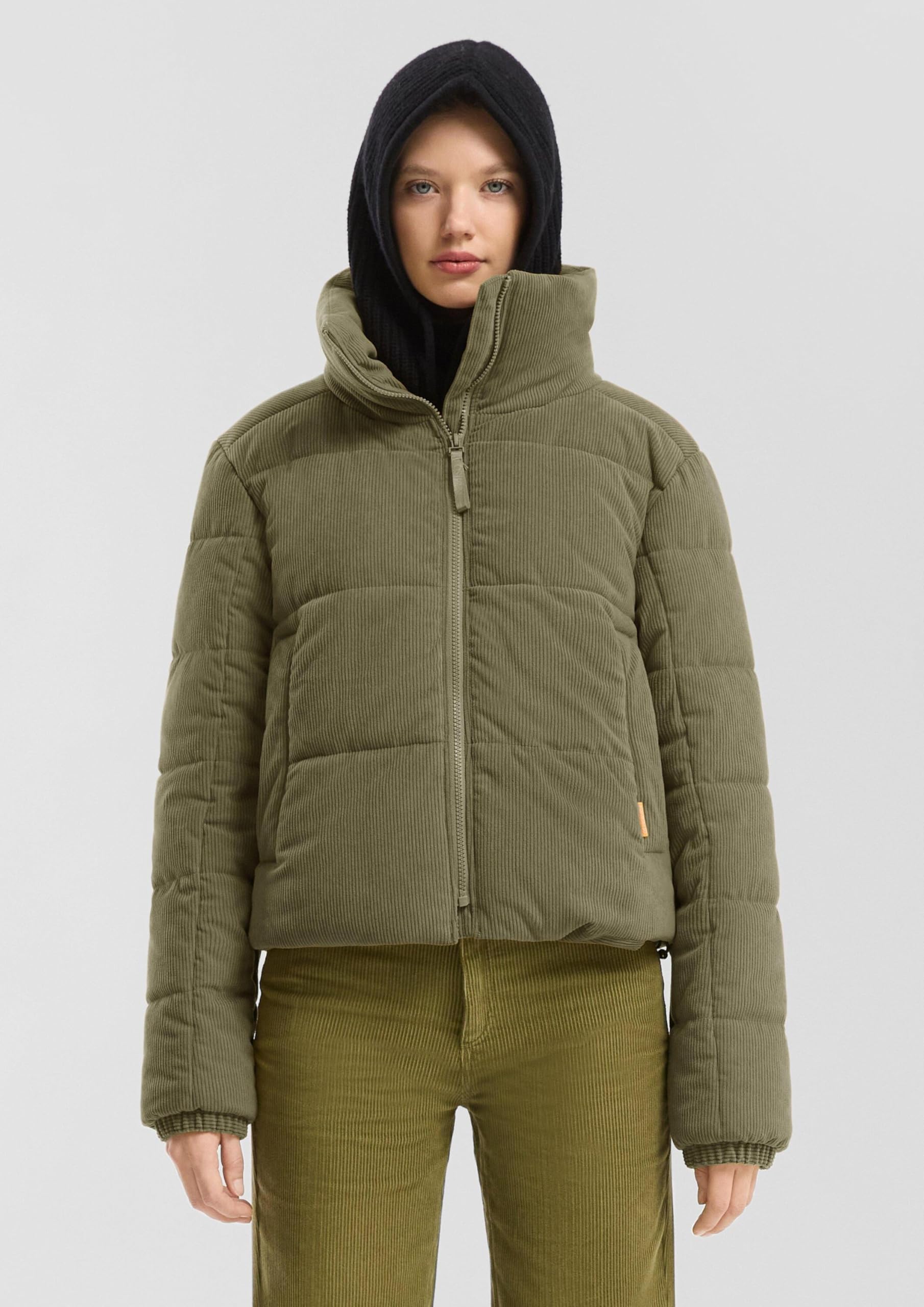 s.Oliver QS Wattierte Cord Steppjacke Oliv Gr. L