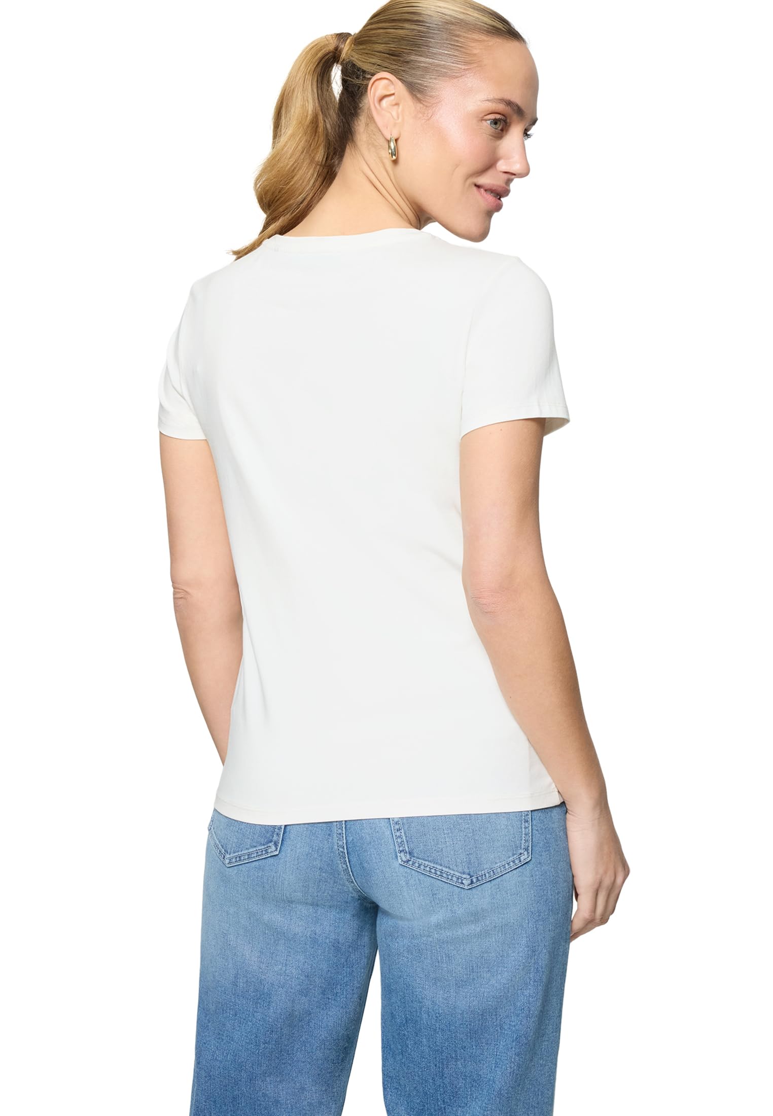 zero Printshirt mit Aufdruck Shirt 38 Patch Cream Pink