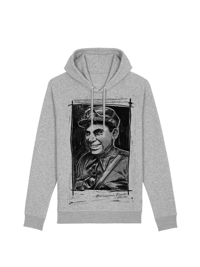 dna merch Keine Regierung Durruti Kapuzenpullover Schwarz Zitat