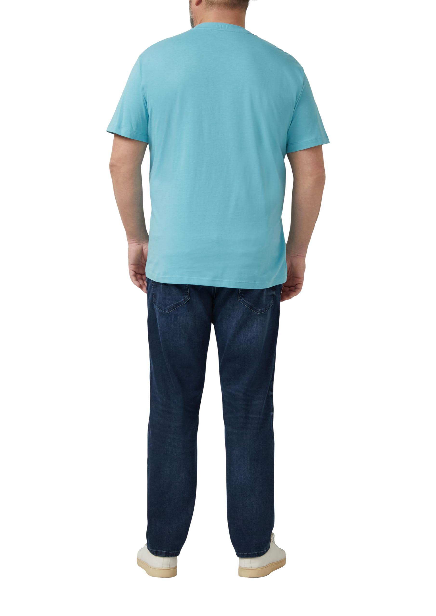 s.Oliver T-Shirt Baumwolljersey Frontprint Türkis XXL