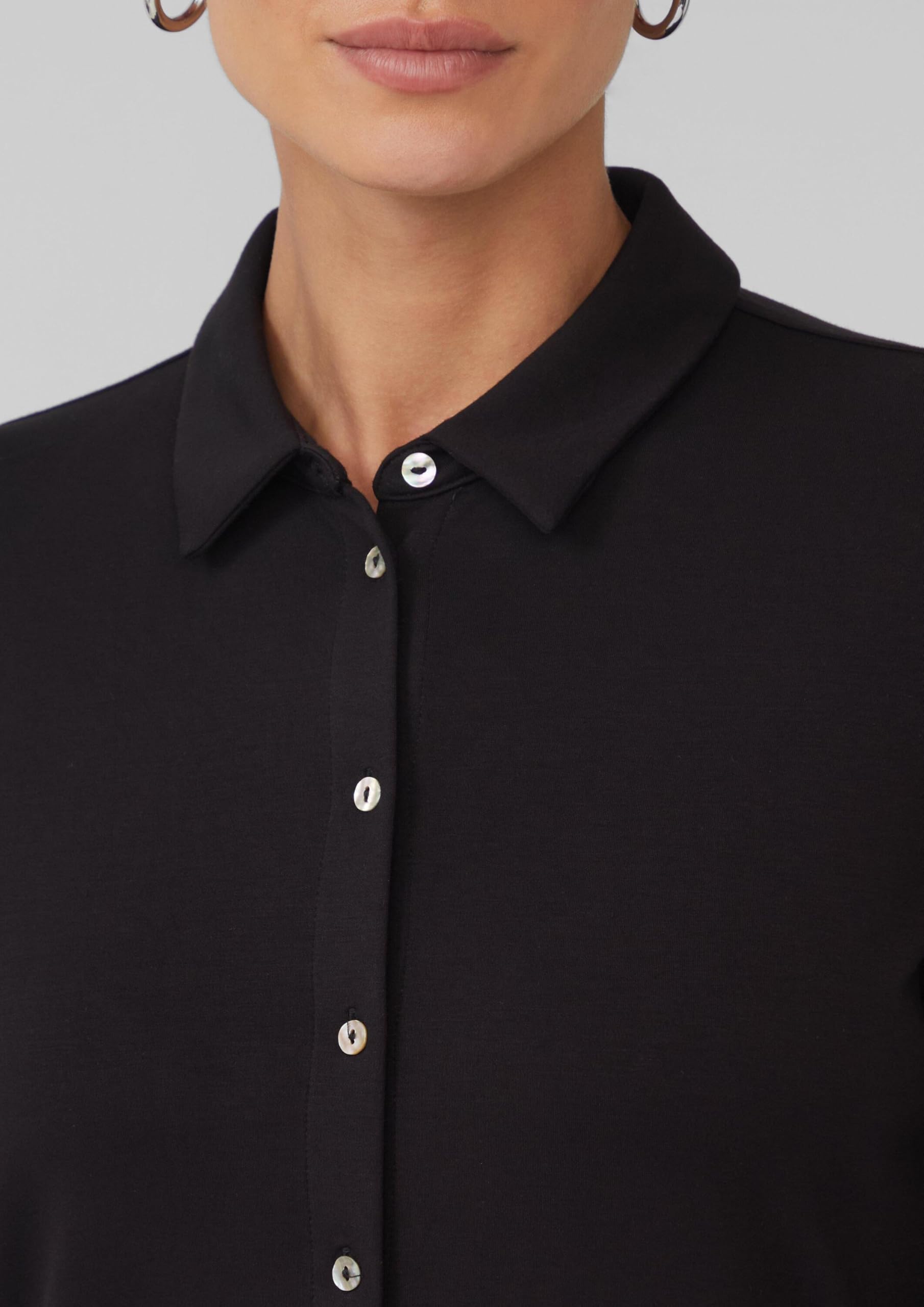 s.Oliver Junior Jerseybluse Gr. 38 Perlmuttknöpfe