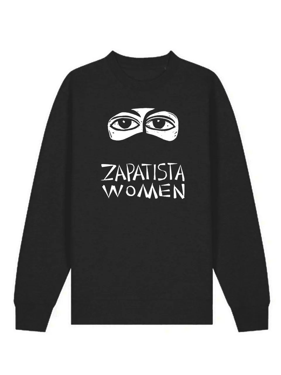 dna merch Zapatista-Frauen Rundhalspullover schwarz Treffen-Motiv