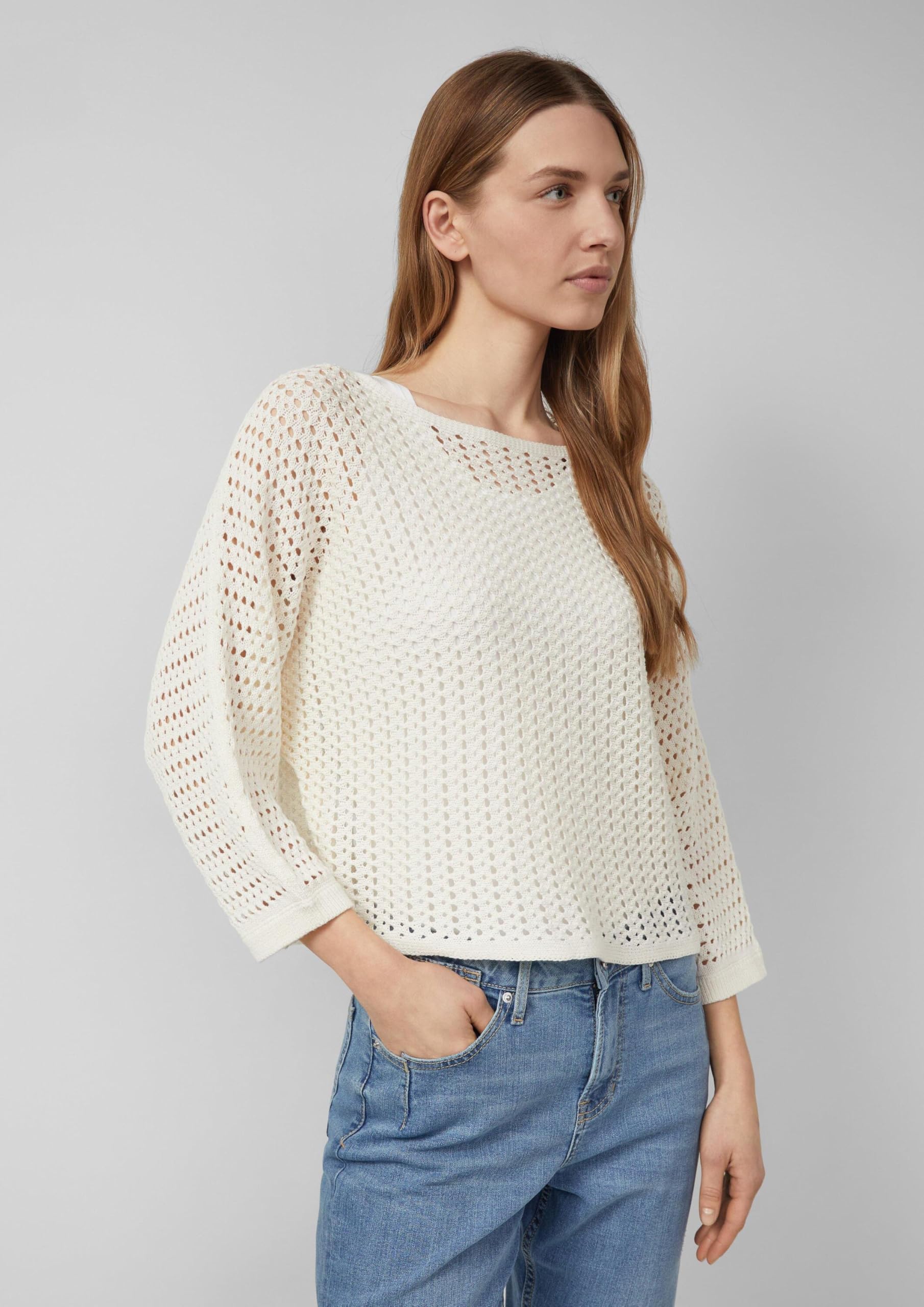 s.Oliver Red Label Pullover 2178901 3/4 Arm Creme
