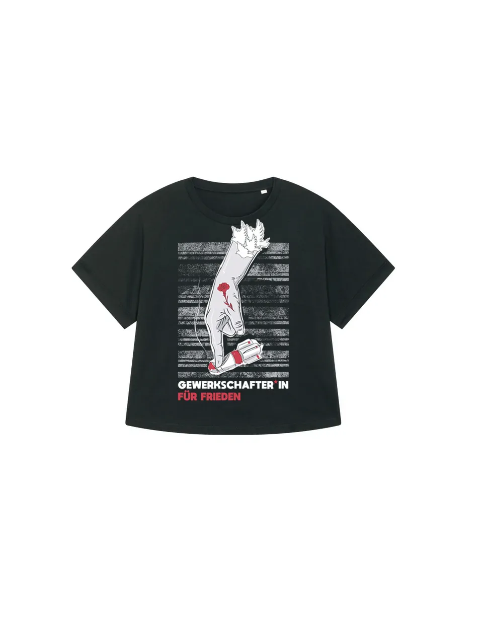 dna merch Gewerkschafter Frieden T-Shirt Oversized Schwarz