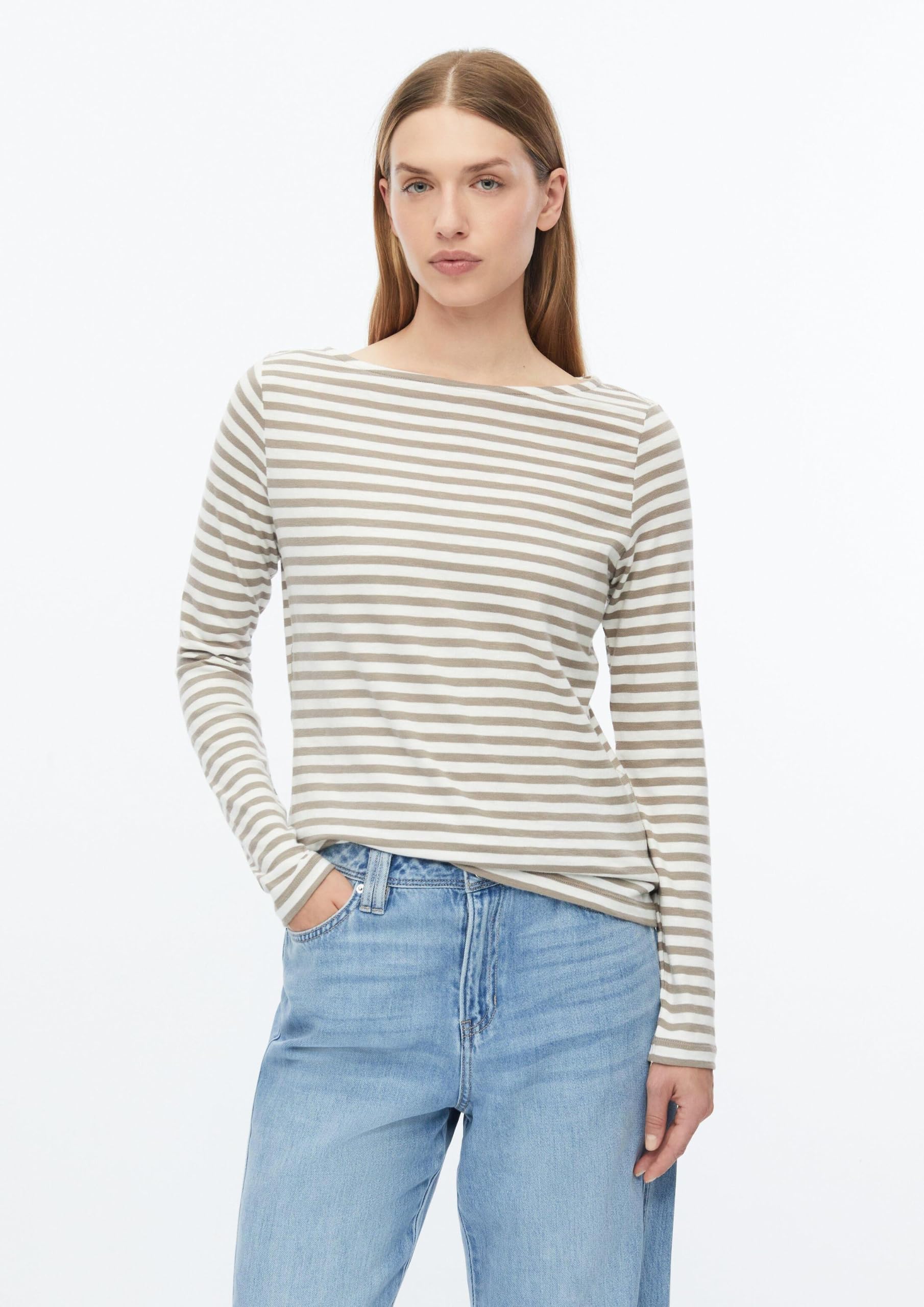 s.Oliver 2182446 Shirt Langarm gestreift Bordeaux