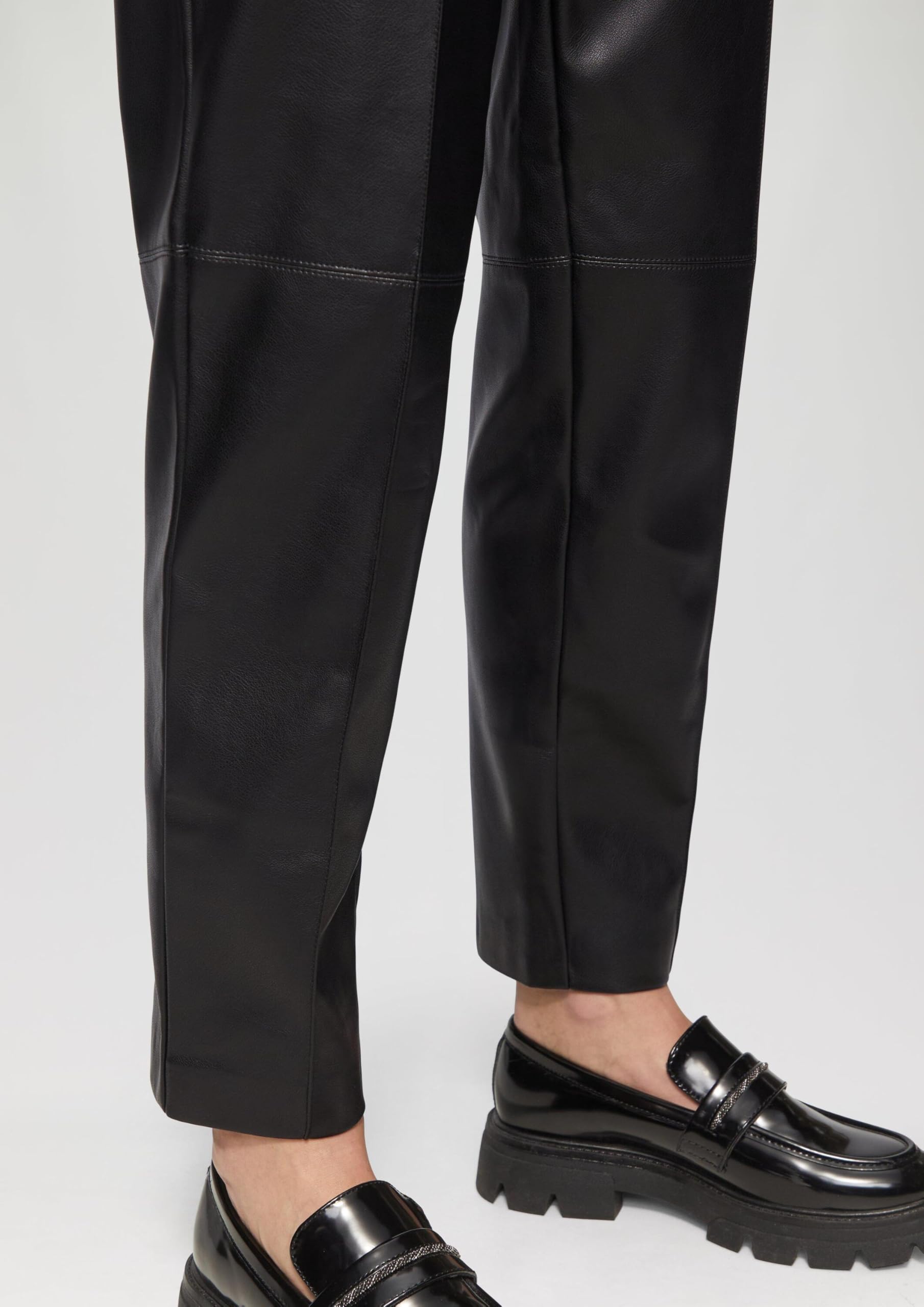 s.Oliver RED LABEL Cigarette Pants Kunstleder Größe 44 Gürtel