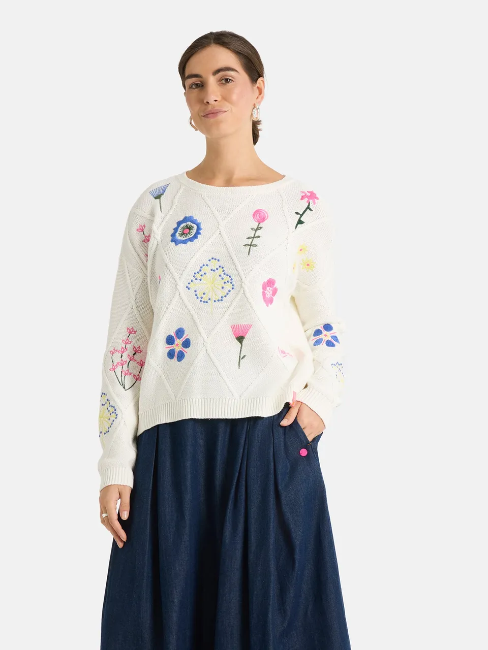 Lieblingsstück MelodeaL Pullover offwhite Baumwollmix