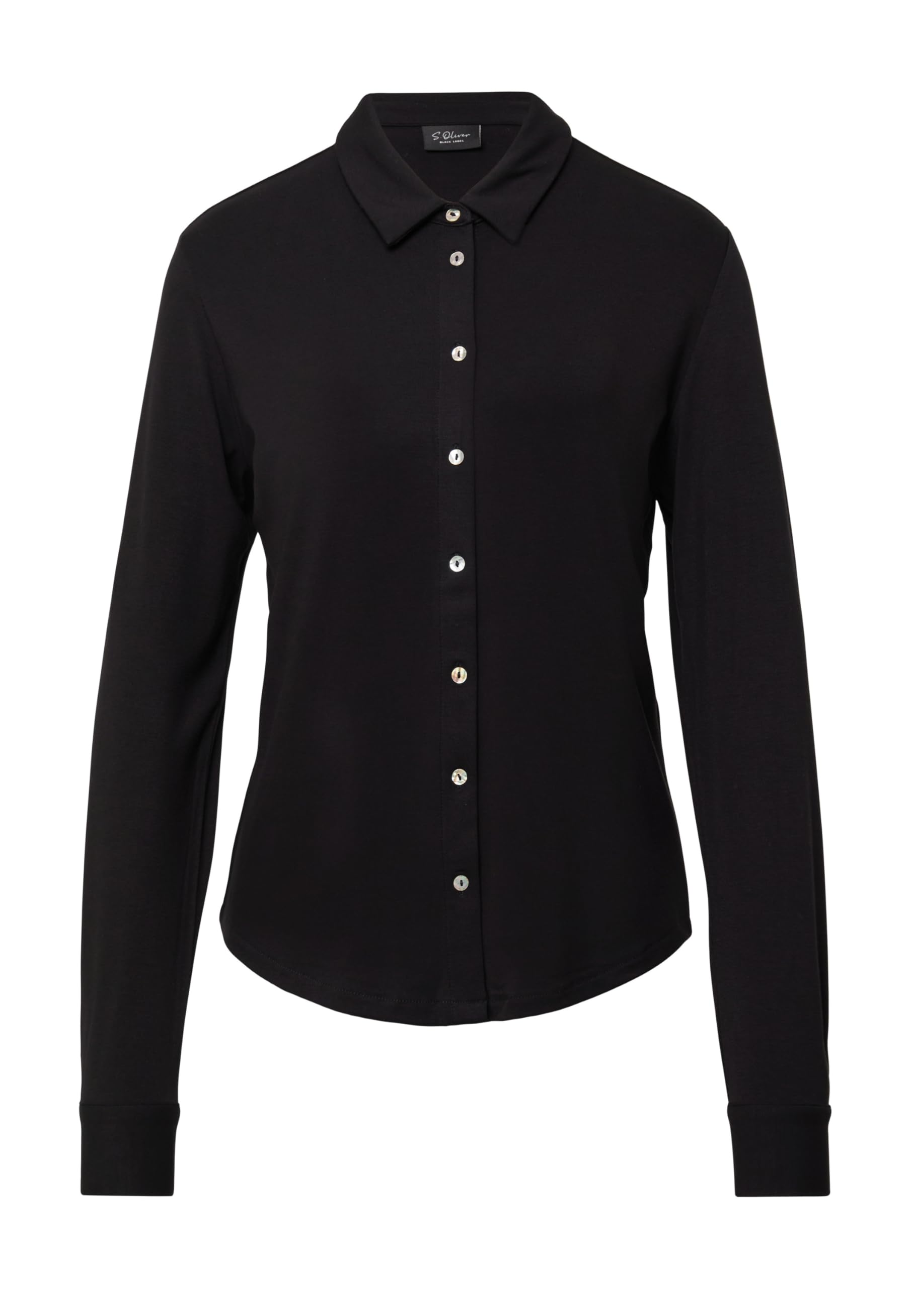 s.Oliver Junior Jerseybluse Gr. 38 Perlmuttknöpfe