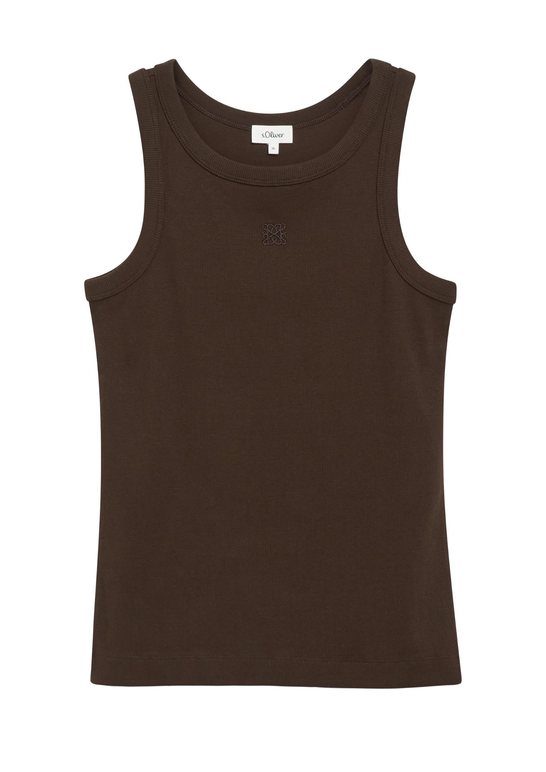 s.Oliver RED LABEL Ripptop Stickerei Weiß Gr. 38