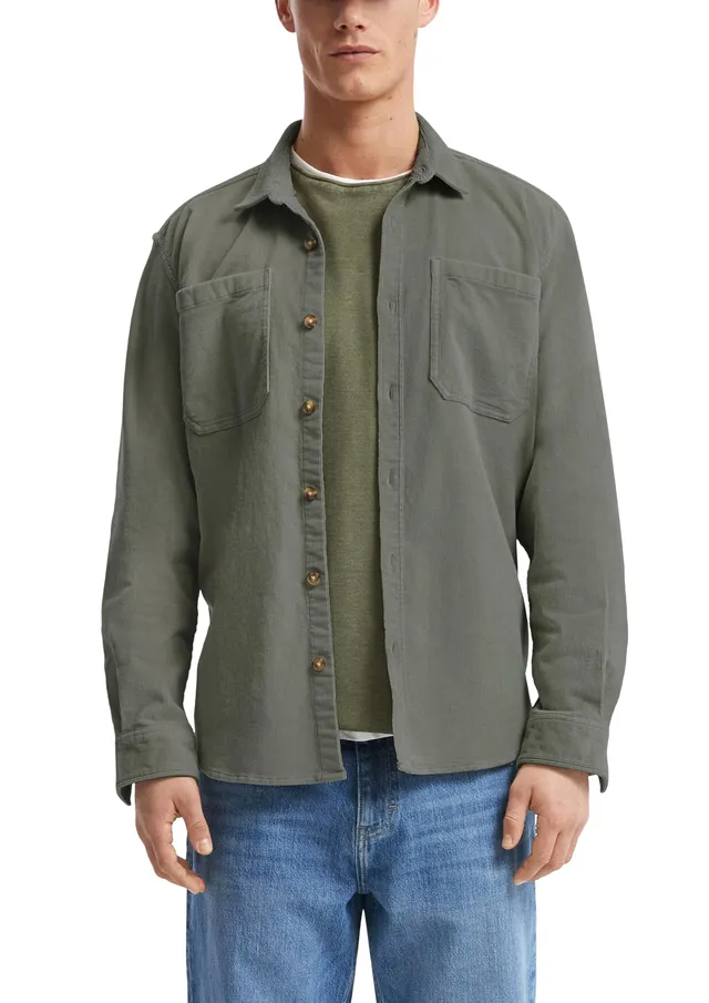 s.Oliver QS Overshirt Cord Taschen olivgrün XL