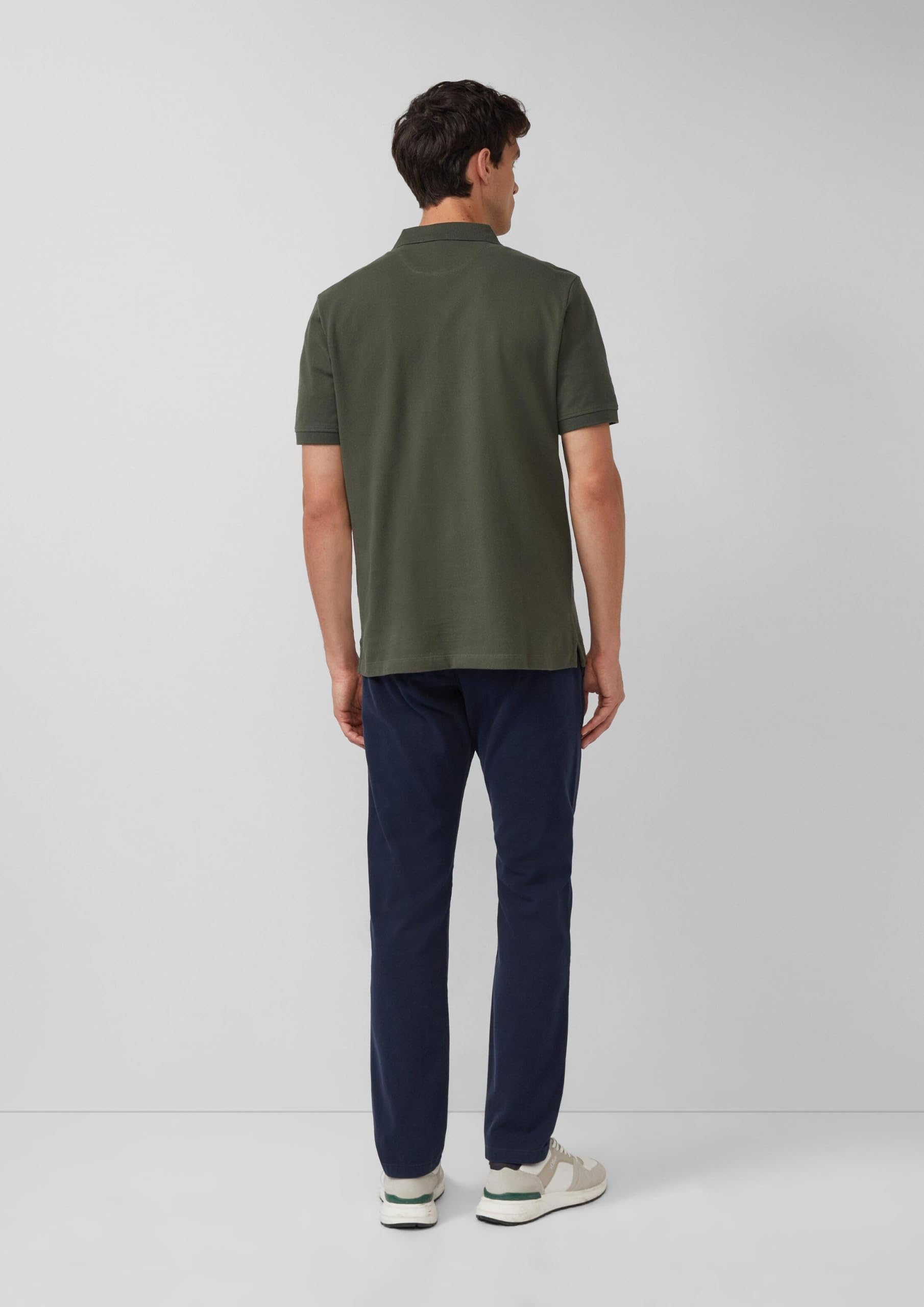 s.Oliver 2024581 Polohemd Olive 3XL aus Piqué-Baumwolle