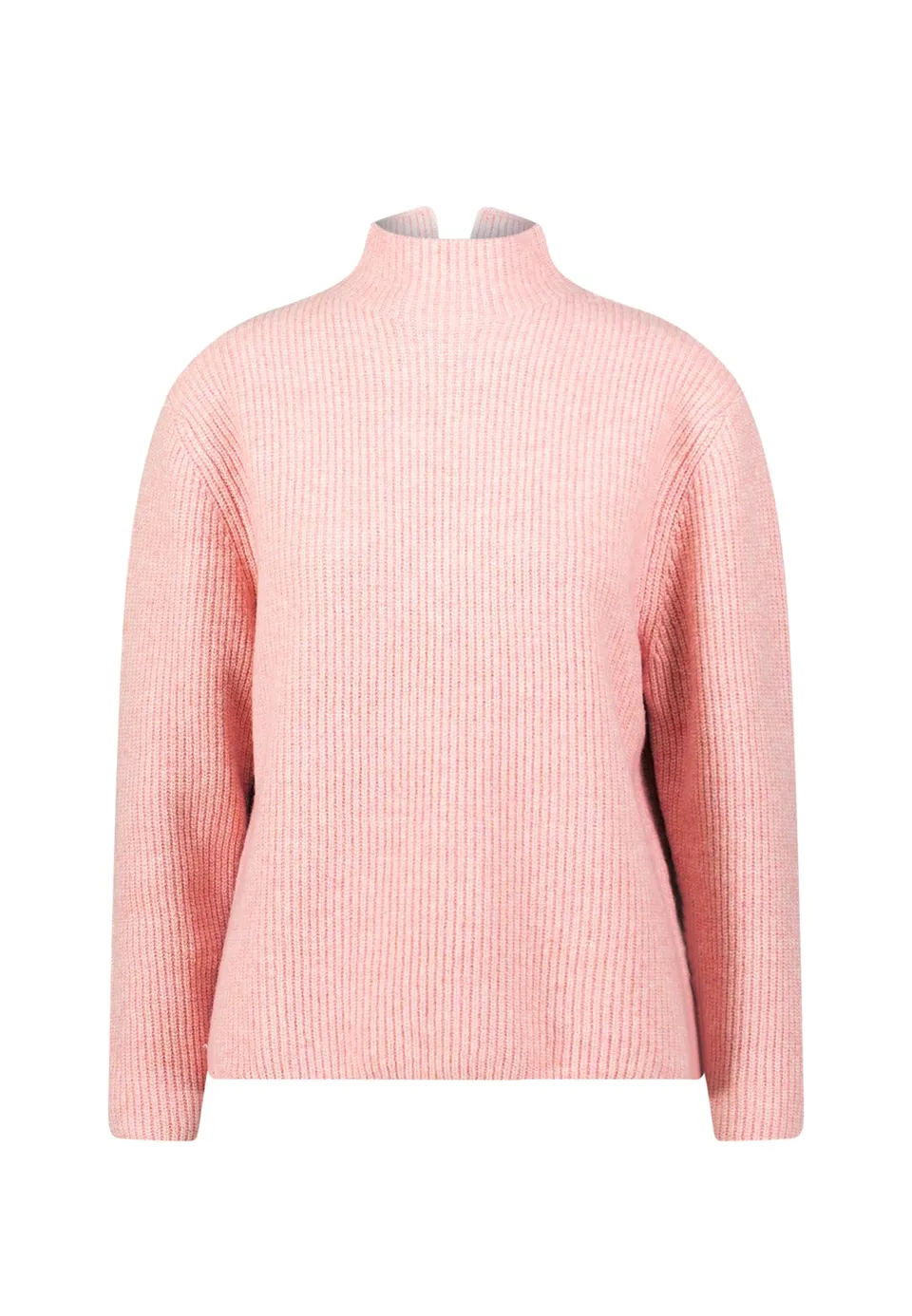 zero Strickpullover mit Stehkragen Rose Gr.40 Melange