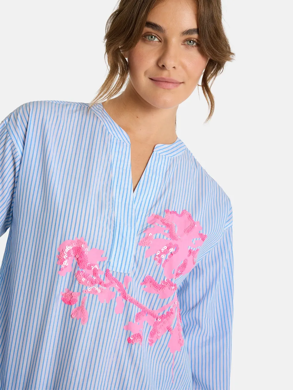 Lieblingsstück EdanaL Bluse skyblue aus Baumwolle