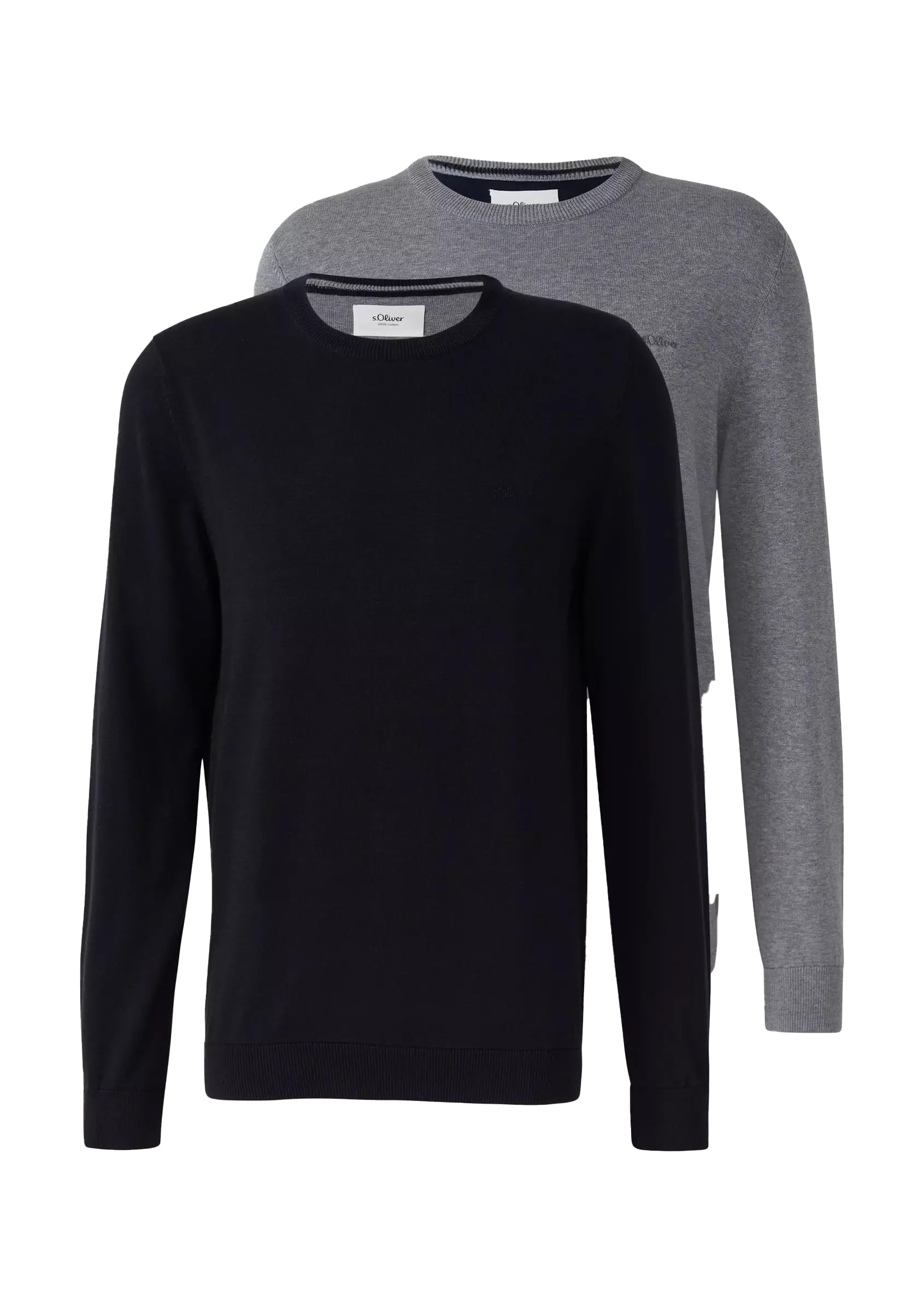 s.Oliver RED LABEL 2er-Pack Strickpullover L navy Baumwolle
