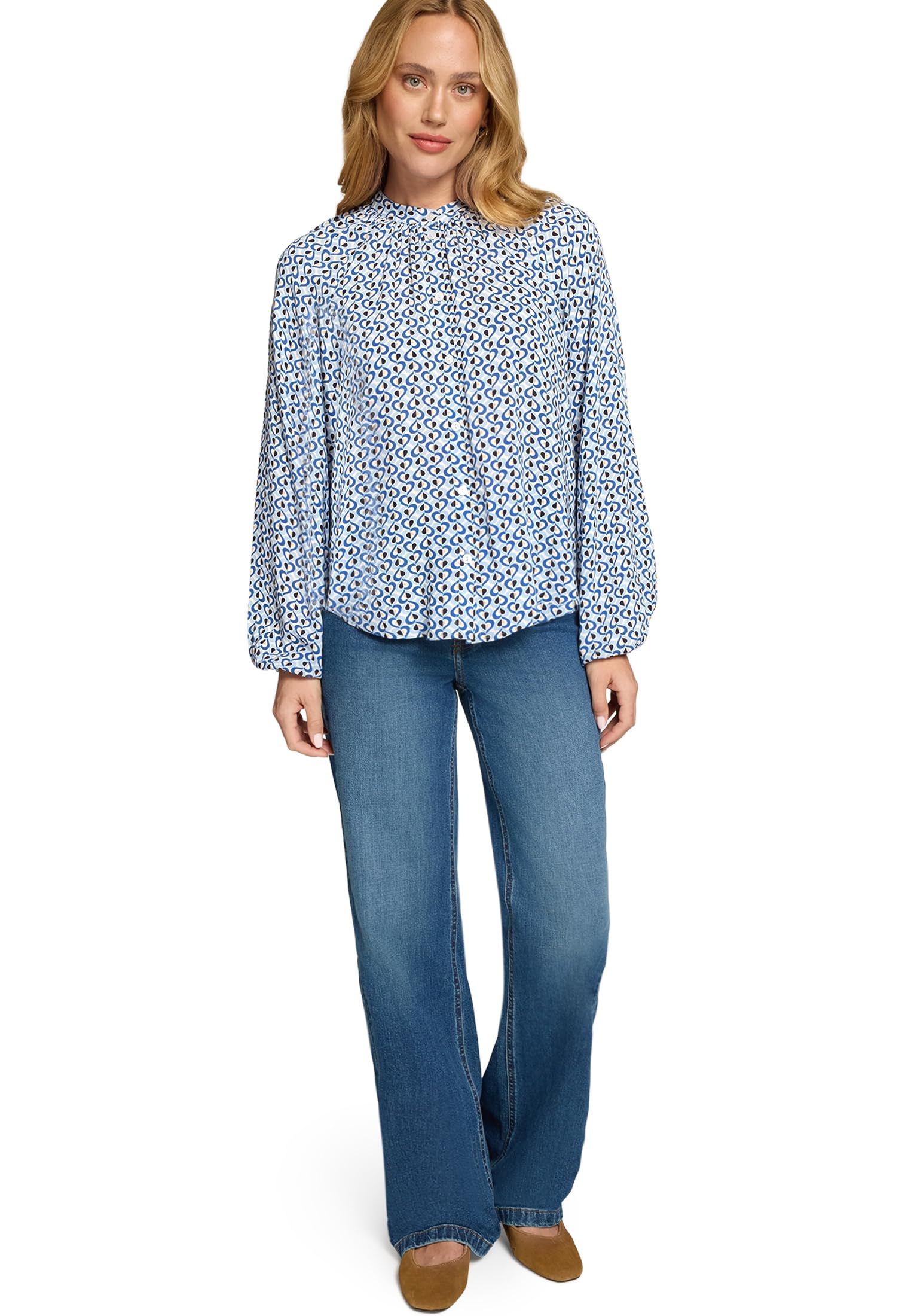 zero Bluse mit Grafikdruck Damen gemustert alltagstauglich