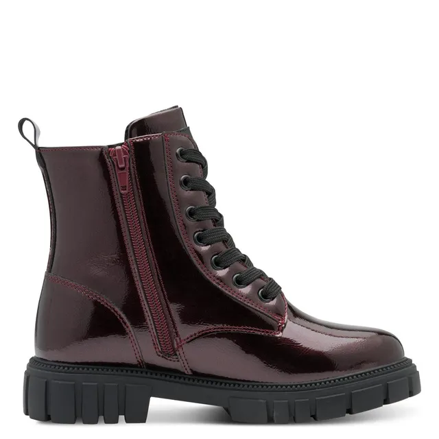 s.Oliver Junior Stiefeletten Bordeaux Pat Reissverschluss