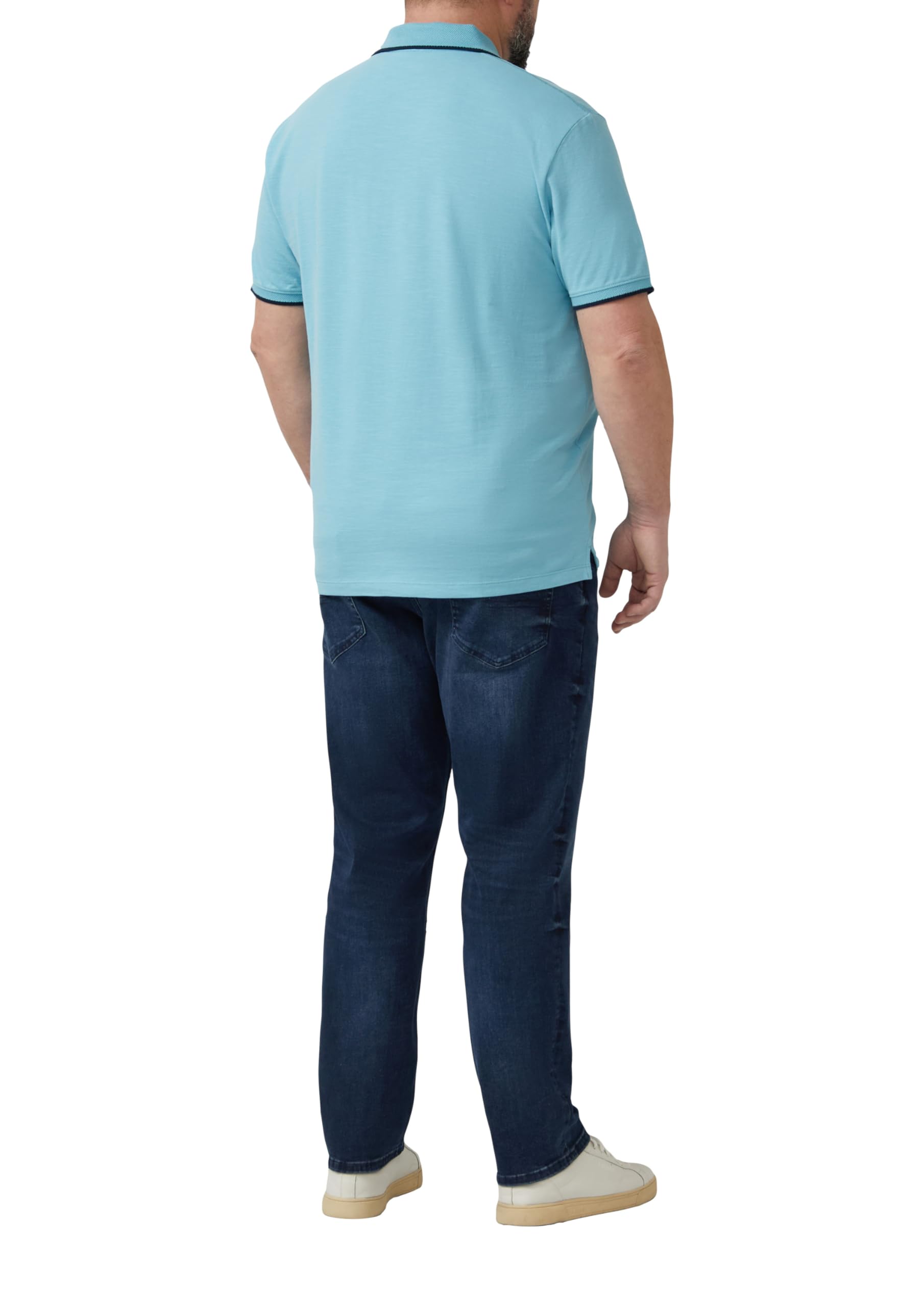 s.Oliver Junior Flammgarn-Piqué Poloshirt türkis Regular Fit