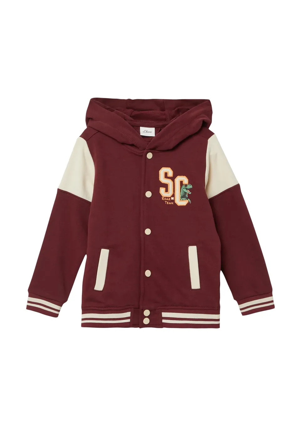 s.Oliver College-Jacke Applikation Kapuze Sweatjacke