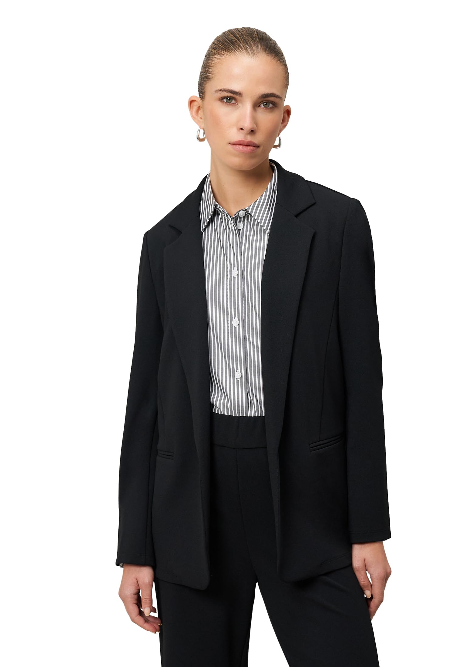 zero Longblazer offener Style Blazer Black Beauty Gr.40