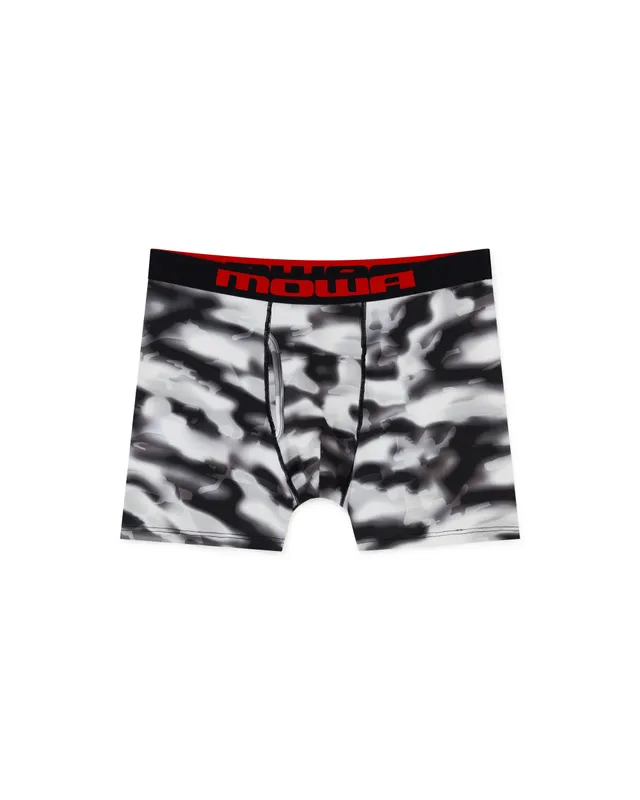 Mowalola Grey Camo Underwear Trunks Grau Camo