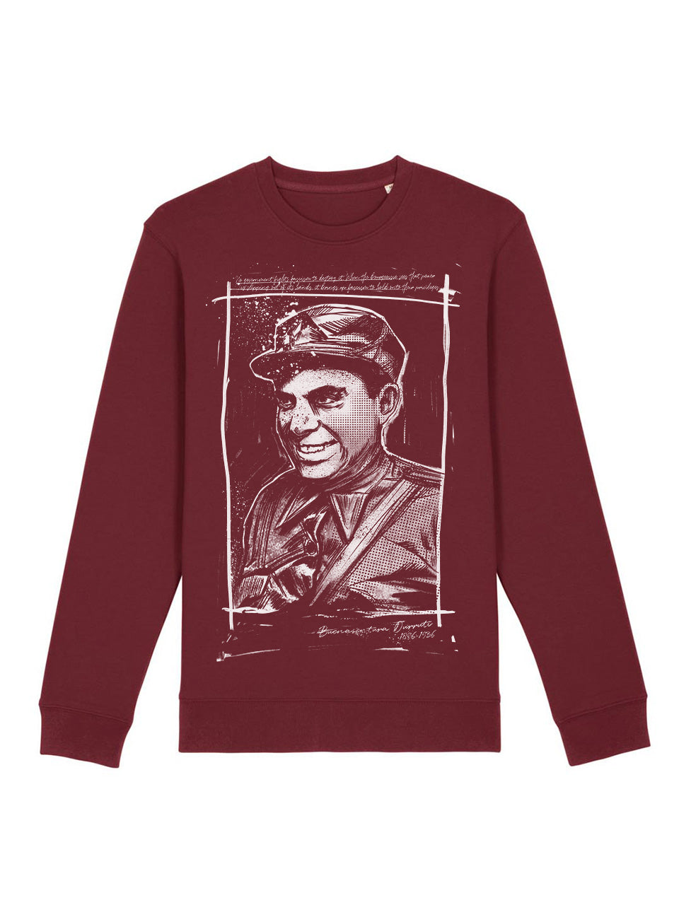dna merch Keine Regierung Buenaventura Durruti Rundhalspullover Schwarz