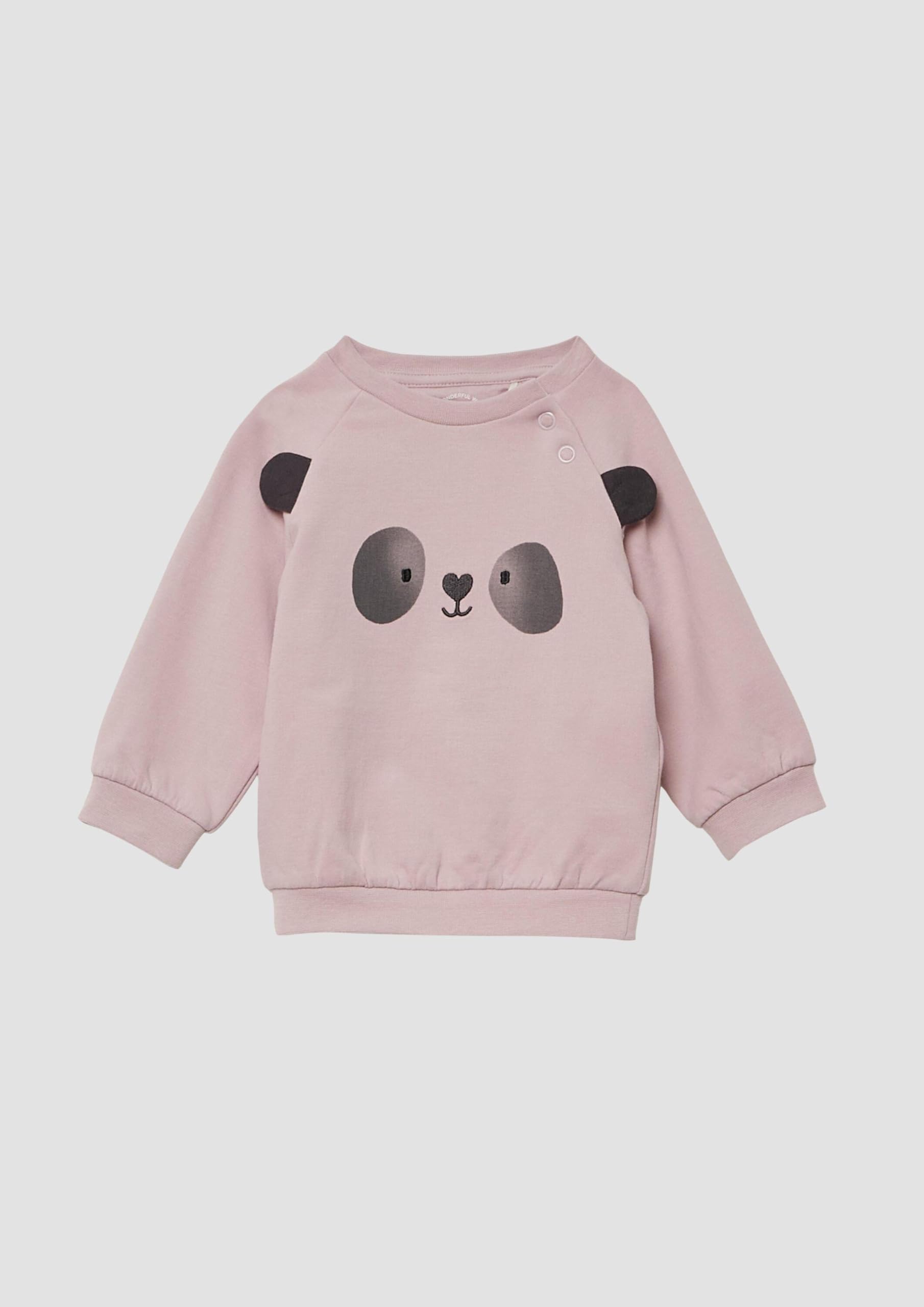 s.Oliver RED LABEL Sweatshirt Panda-Ohren rosa 80 weich