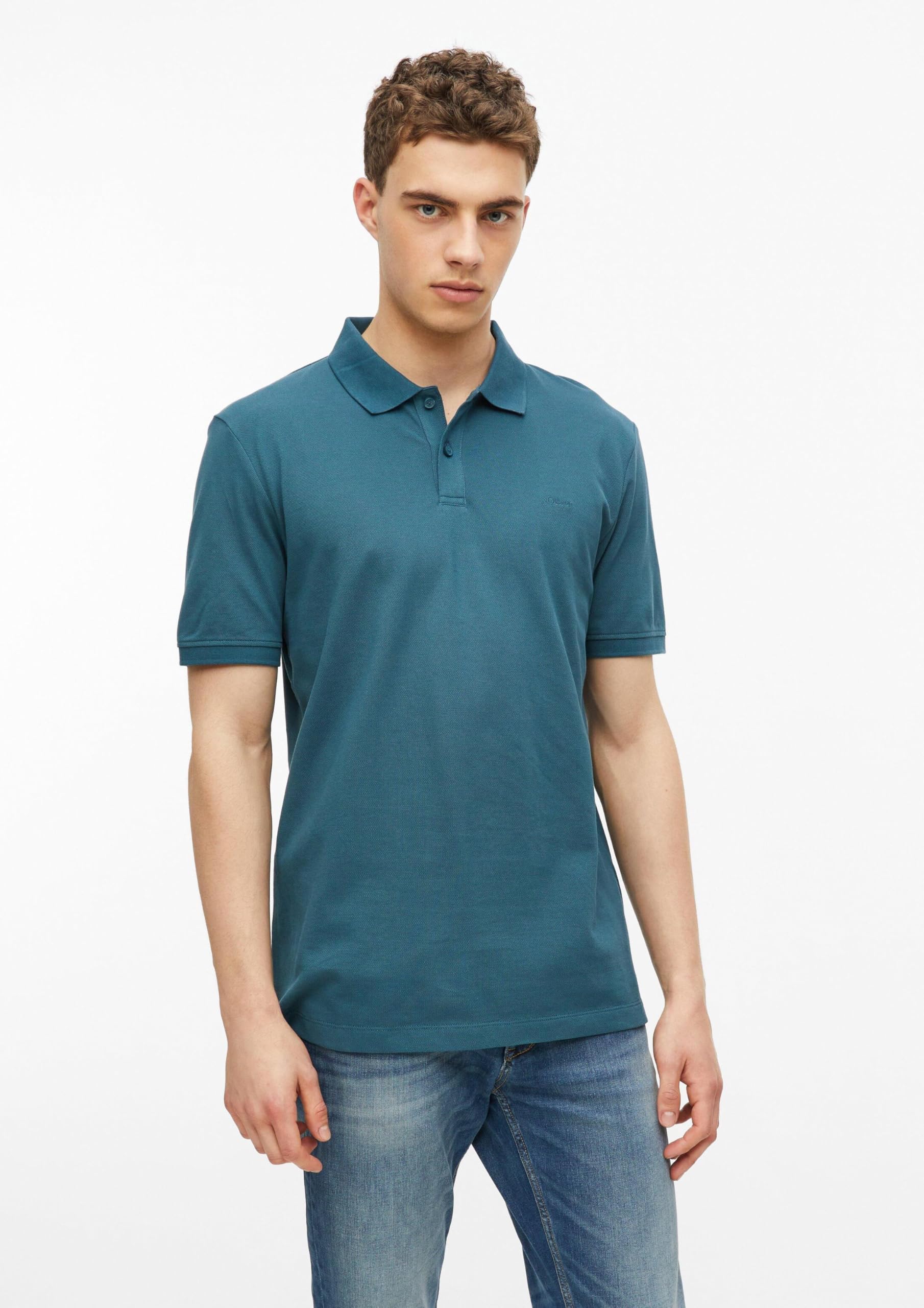s.Oliver Junior Poloshirt Baumwollpiqué Blau