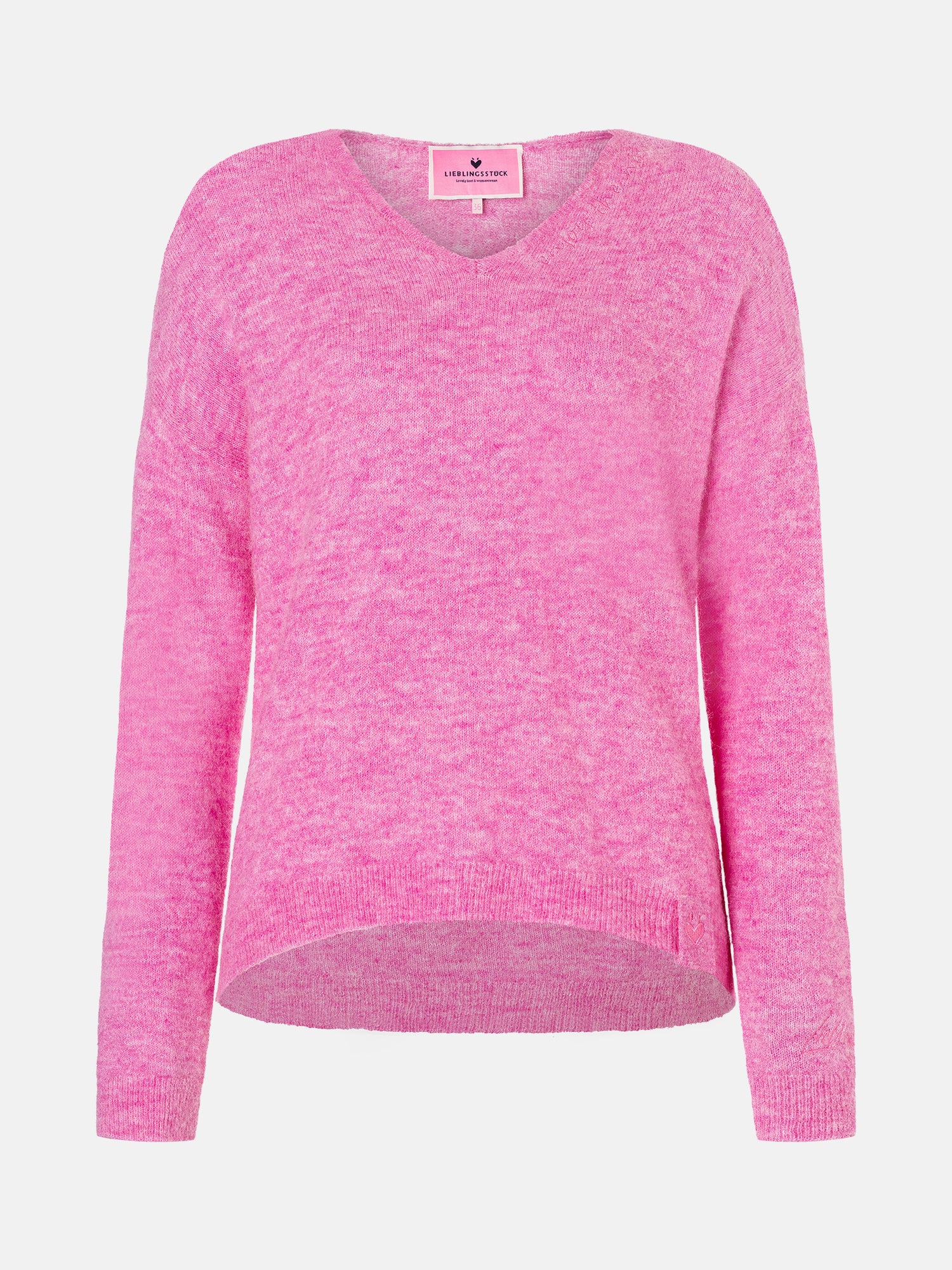 Lieblingsstück LatifalaL Pullover mit Alpaka rot V-Ausschnitt