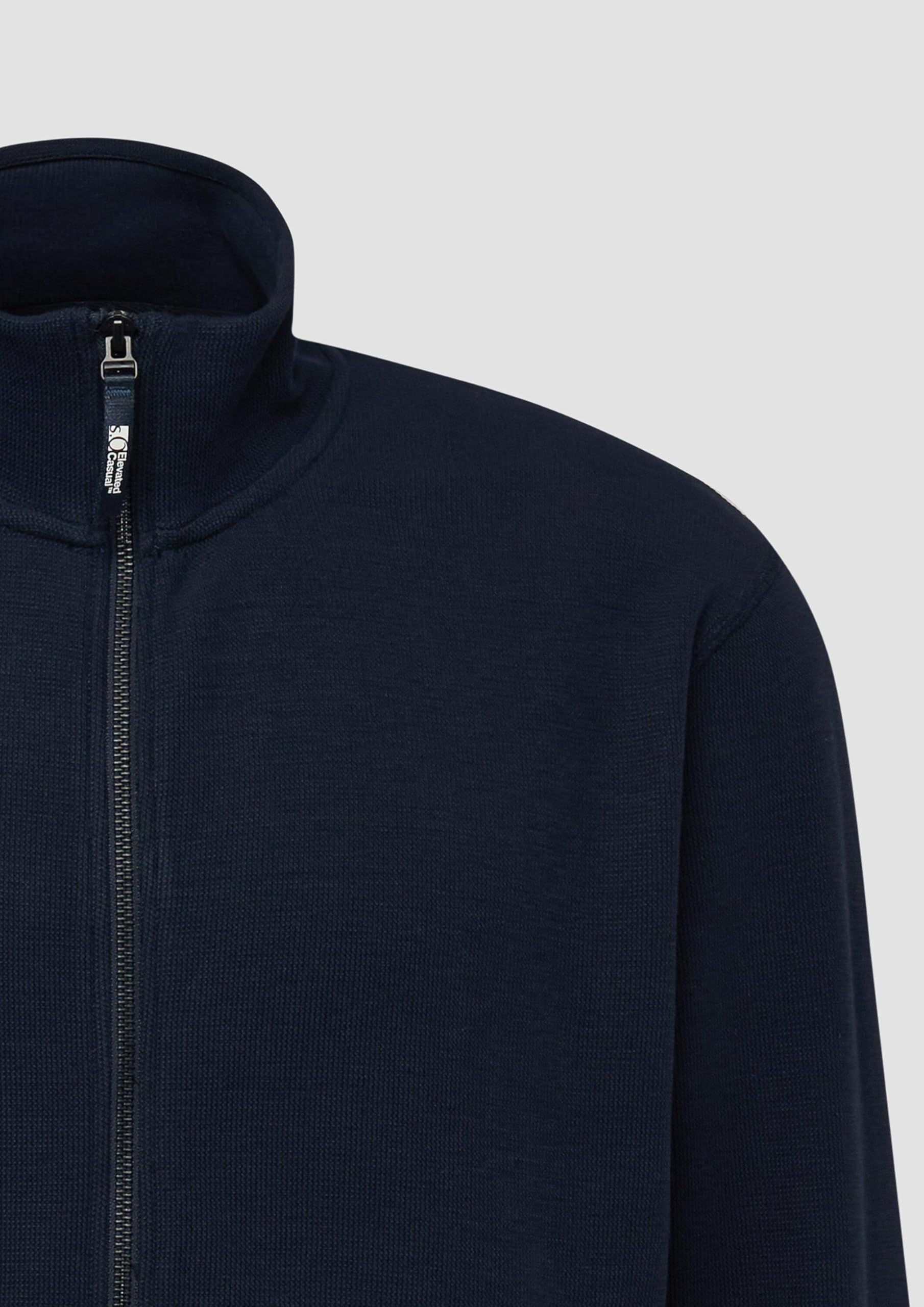 s.Oliver Red Label Sweatshirt-Jacke Stehkragen L strukturiert