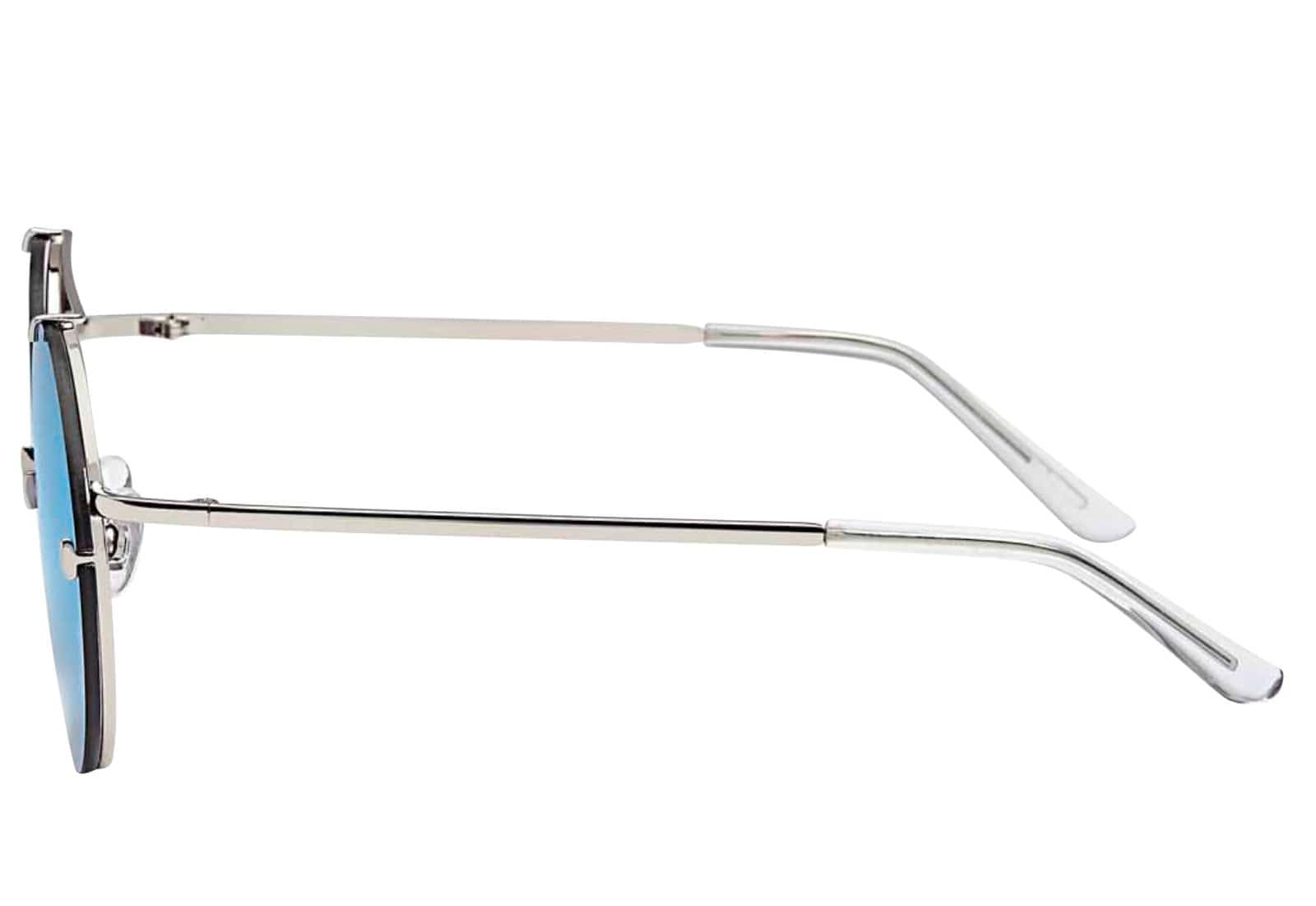 BEZLIT Runde Unisex Sonnenbrille Retro Metall UV400 Doppelsteg