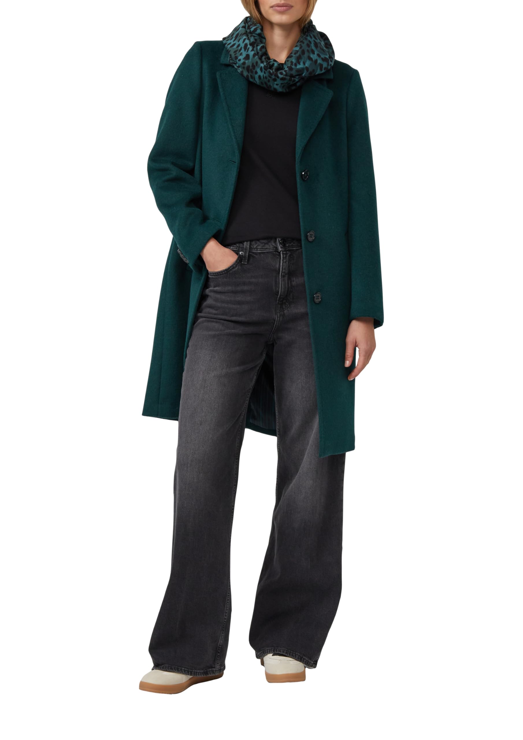 s.Oliver Junior Snood Loop-Schal Petrol mit Leo-Print