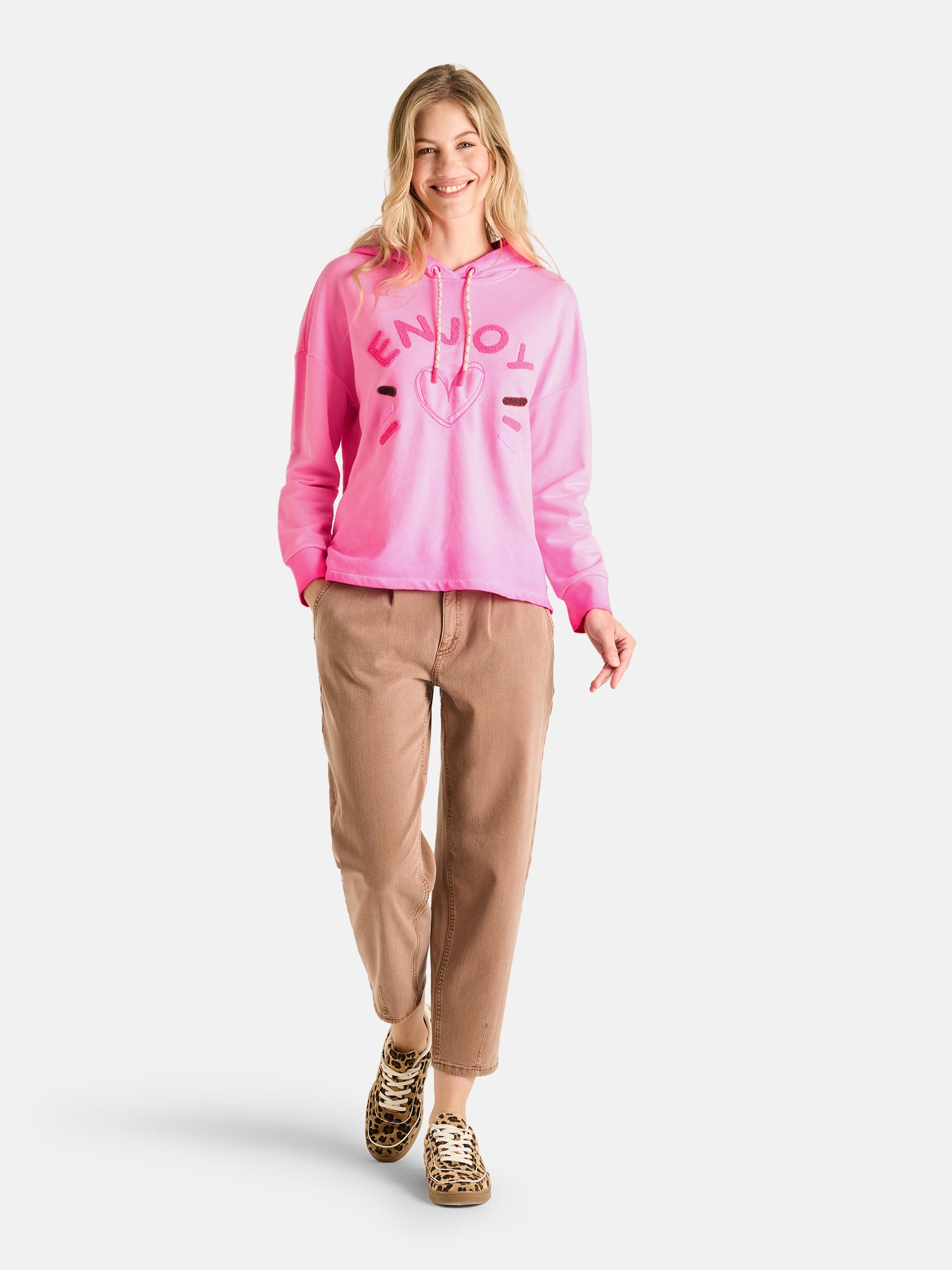 Lieblingsstück LindaL Hoodie neon pink aus Baumwolle