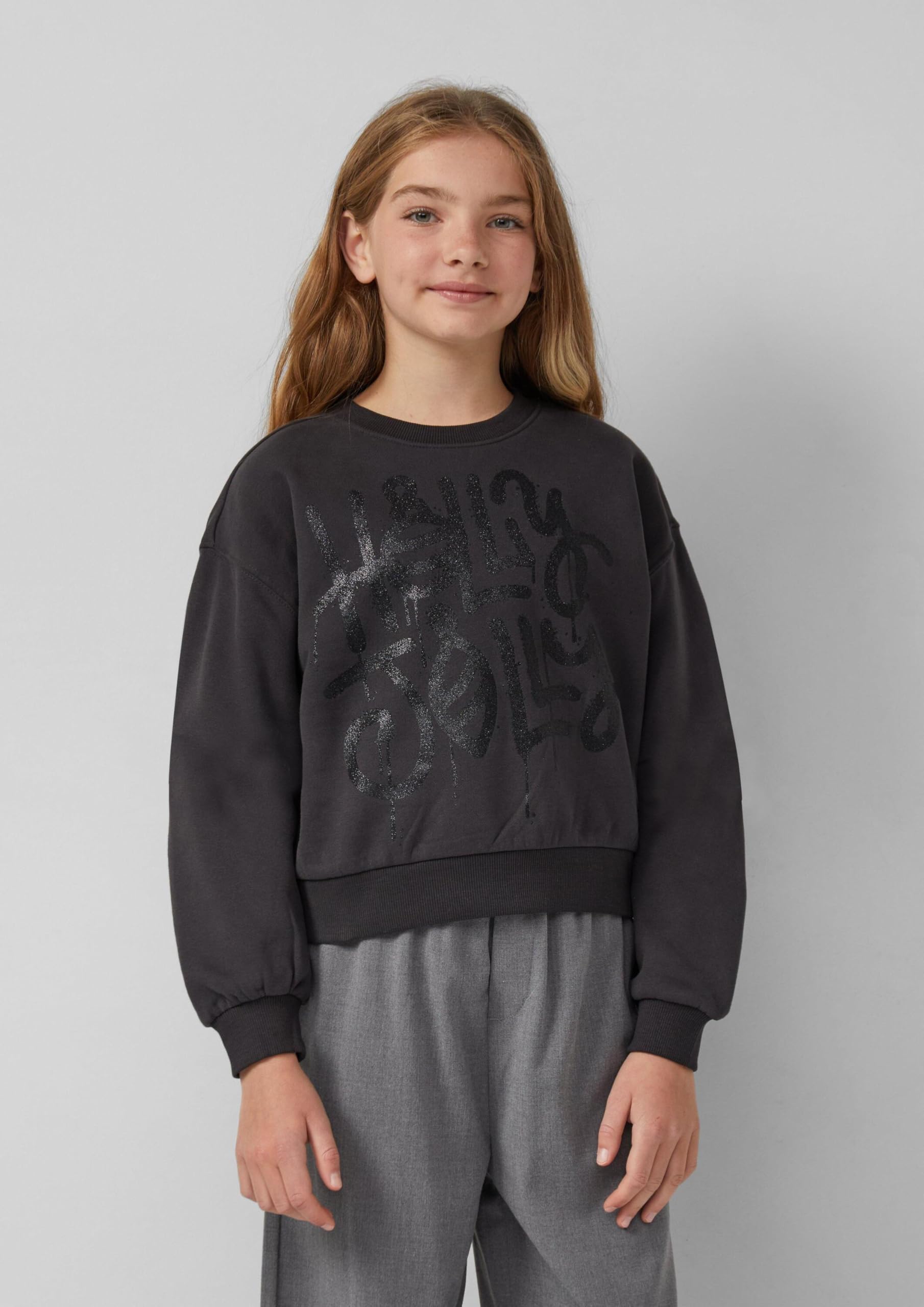 s.Oliver Junior Crop Sweatshirt Mädchen schimmernd