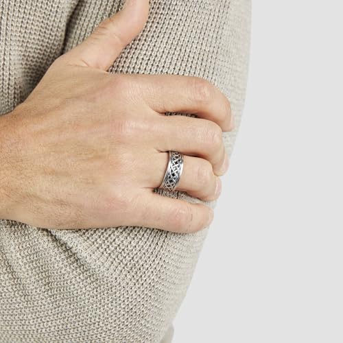s.Oliver RED LABEL Ring Herren silber Gr.62 gebürstet