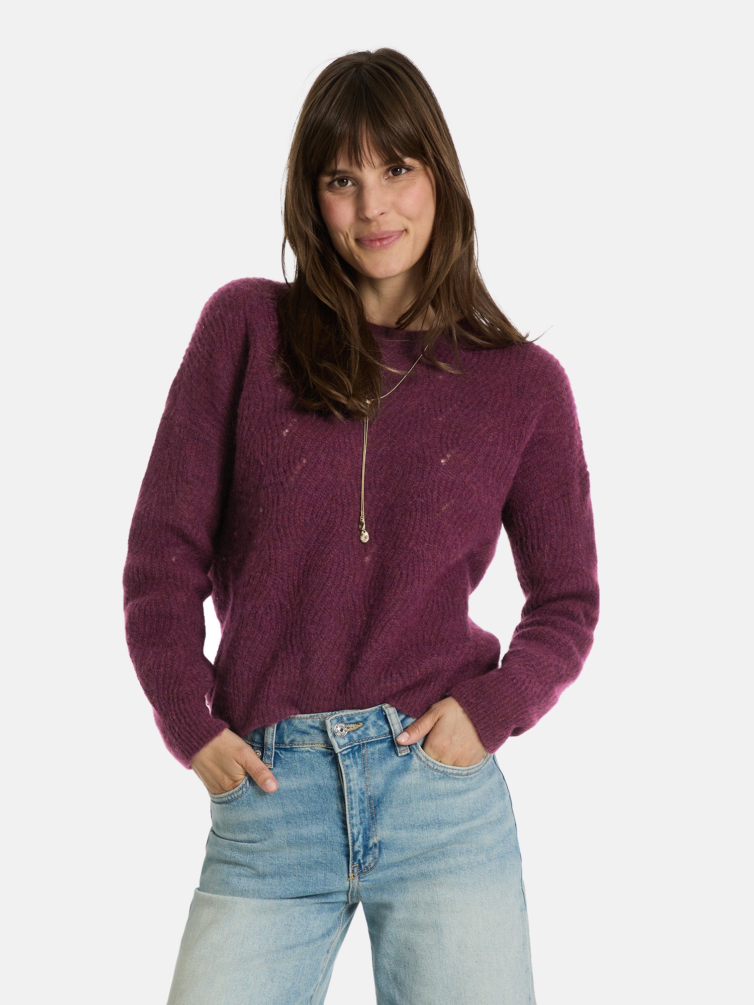 Lieblingsstück JaneaL Pullover Wollmix Zopf black