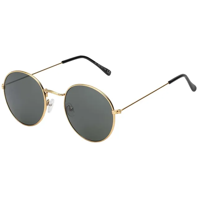 BEZLIT Retro Runde Sonnenbrille Schwarz-Gold UV400