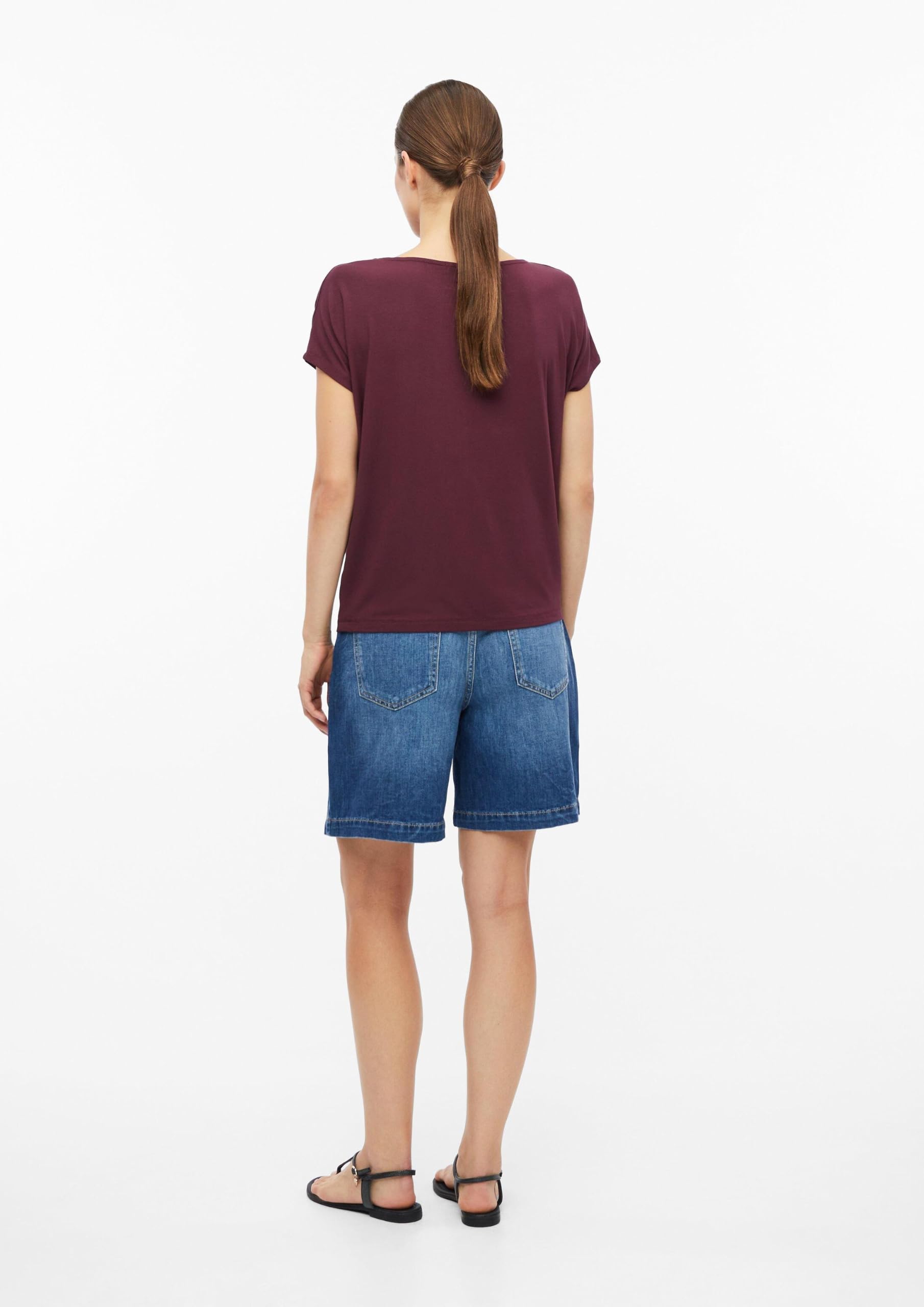 s.Oliver RED LABEL Fließendes Jersey-Shirt T-Shirt mit überschnittenen Schultern