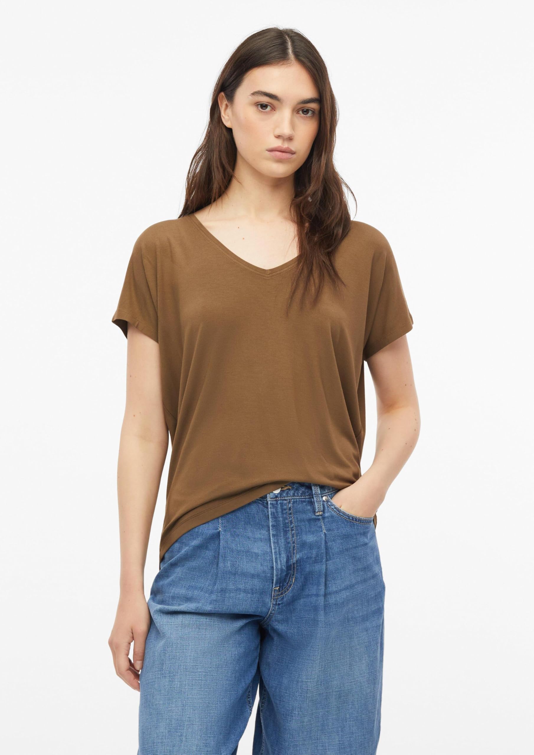 s.Oliver RED LABEL 2178717 T-Shirt V-Ausschnitt koralle