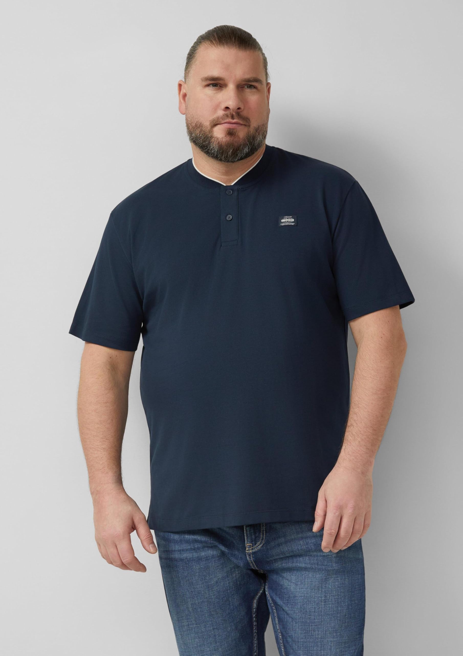 s.Oliver Polo-Shirt Pikée elastisch Navy XXL