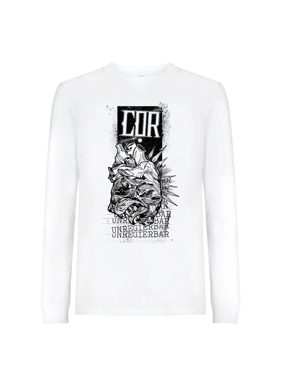 dna merch COR Herztier Unregierbar Longsleeve Bio-Baumwolle