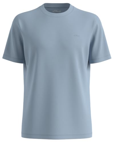s.Oliver 2185485 T-Shirt mit Logo Herren Beige Baumwolle