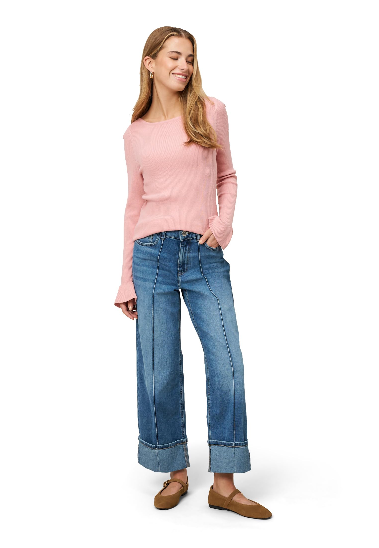 zero Pullover Volants am Ärmel Bridal Rose Gr.40