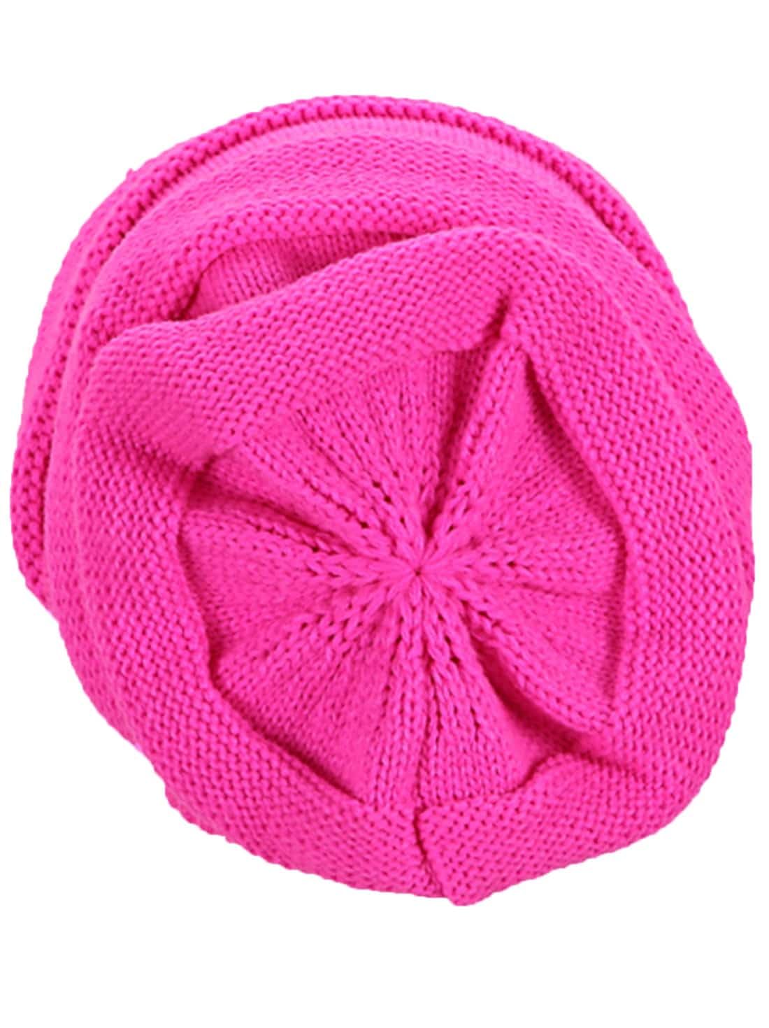 BEZLIT Damen Beanie Strickmütze Pink-Rosa stretch
