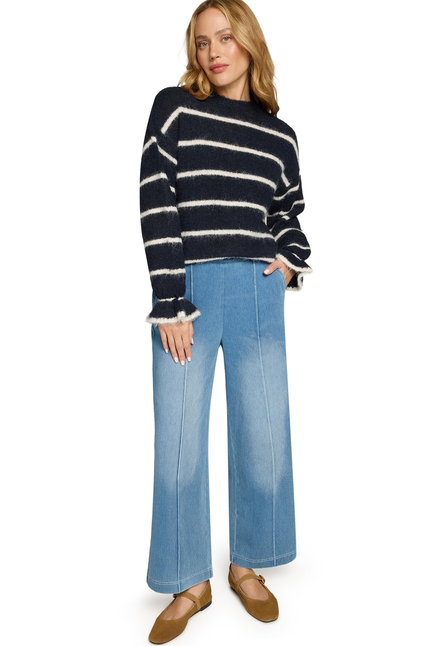 zero Jeans elastischer Bund 26 Inch Damenjeans 40 Blue Denim bequem