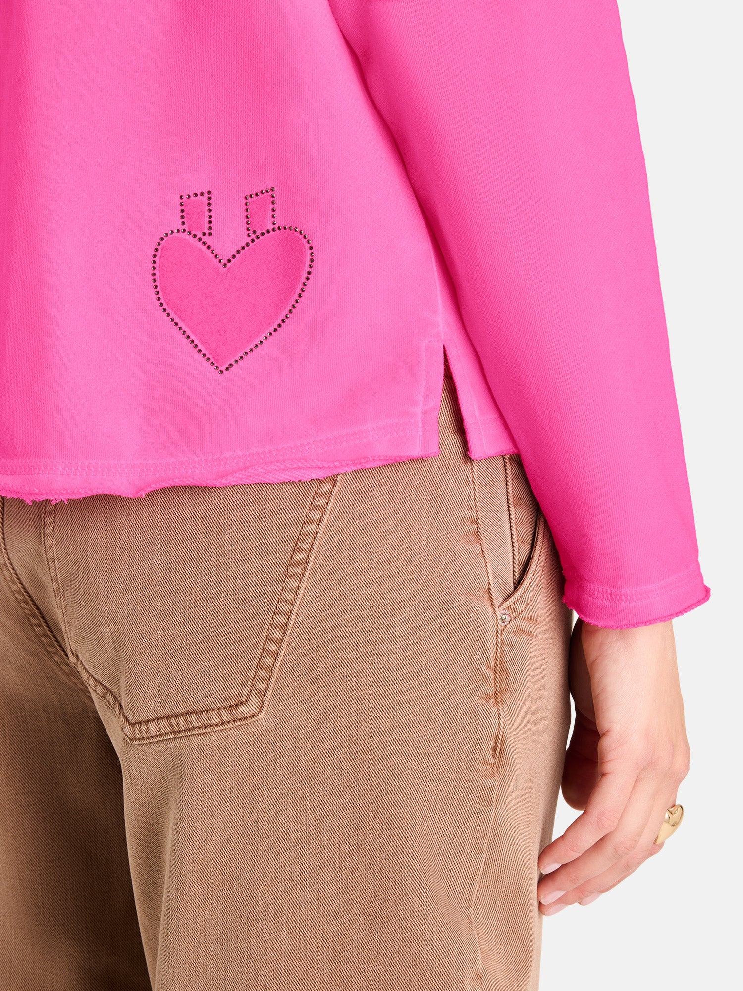 Lieblingsstück TinaL Sweatshirt neon pink aus Baumwollmix