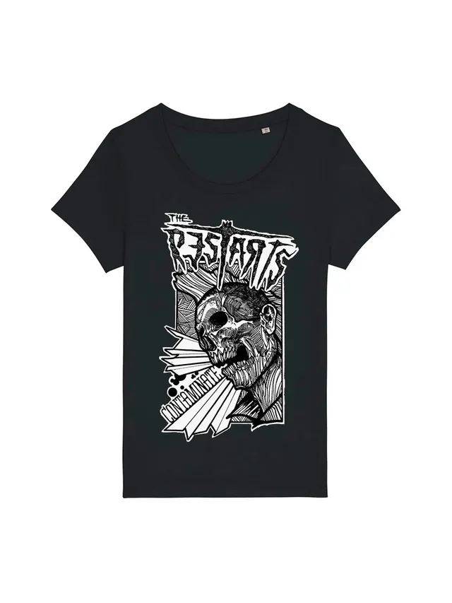 The Restarts Contaminate T-Shirt Damen Weiß Biobaumwolle