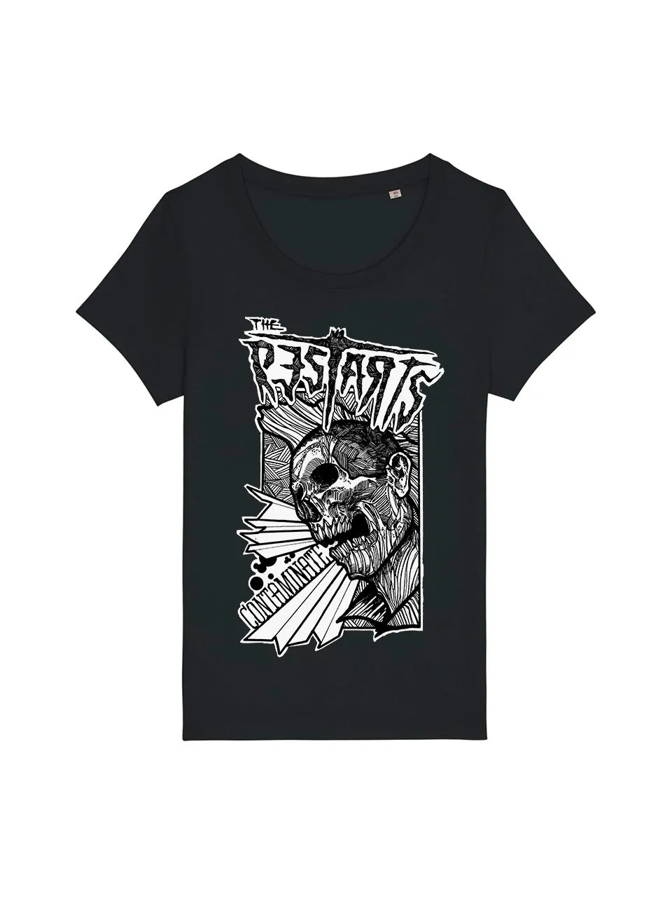 The Restarts Contaminate T-Shirt Damen Weiß Biobaumwolle