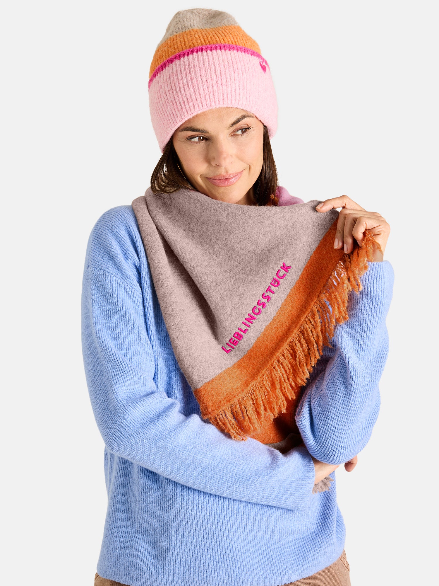Lieblingsstück MadiL Schal beige mit Wolle