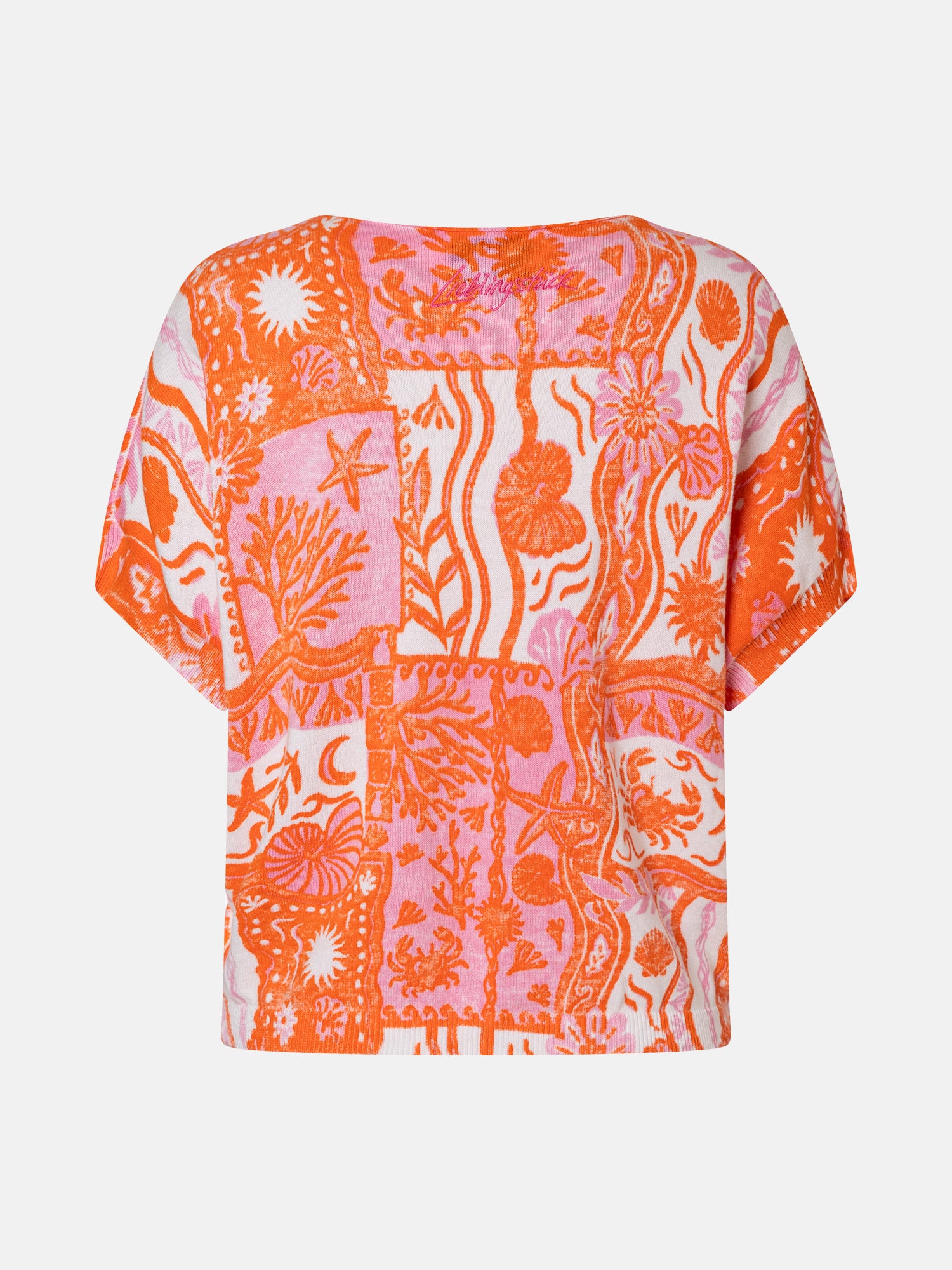 Lieblingsstück BlancheL Kurzarm Pullover orange Baumwolle
